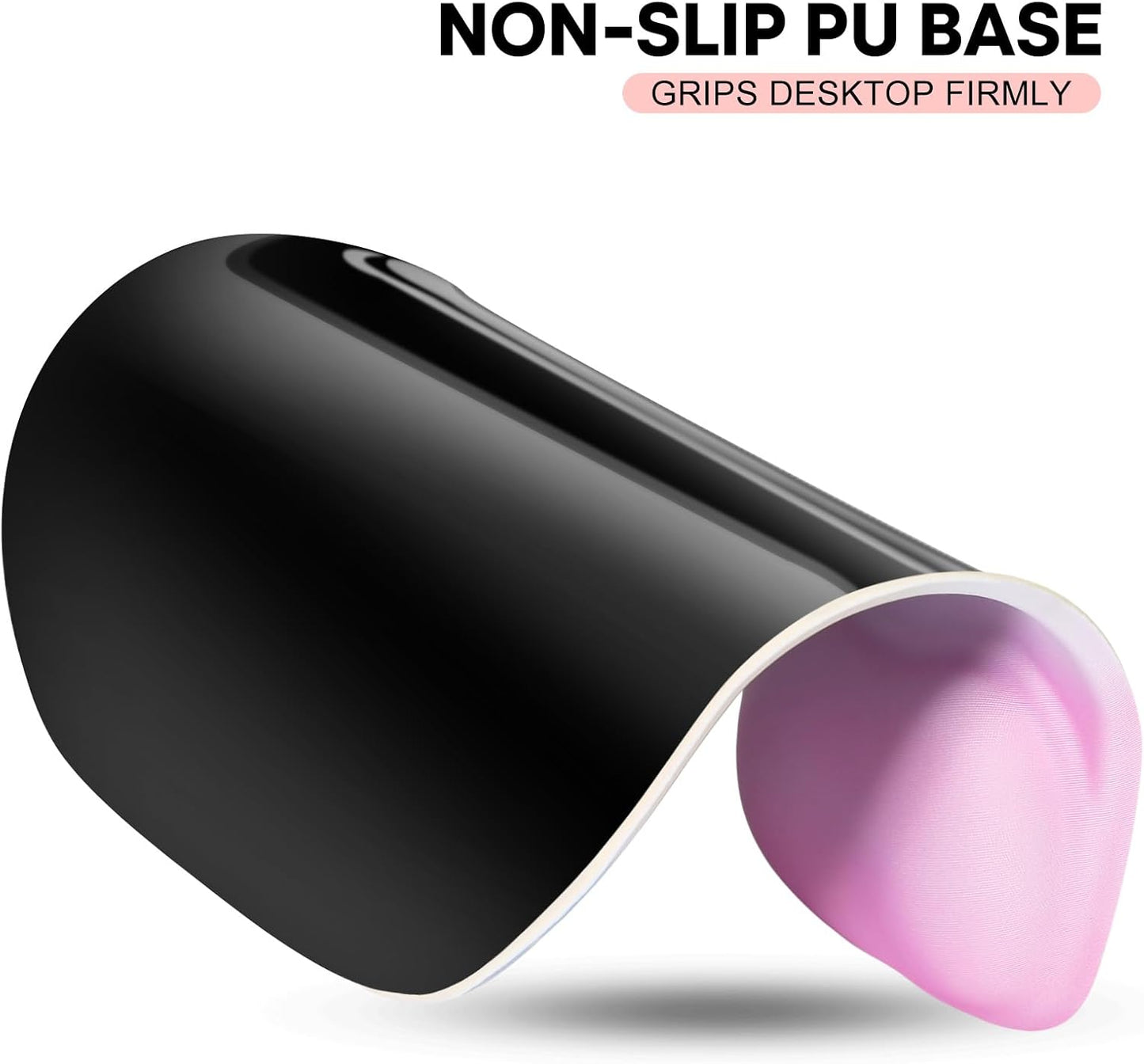 JIKIOU Mouse Pad, 2 Pack Ergonomic Mouse Pads with Comfortable Gel Wrist Rest Support and Smooth Cloth, Non-Slip PU Base for Easy Typing Pain Relief Durable and Easy to Clean Small Rainbow