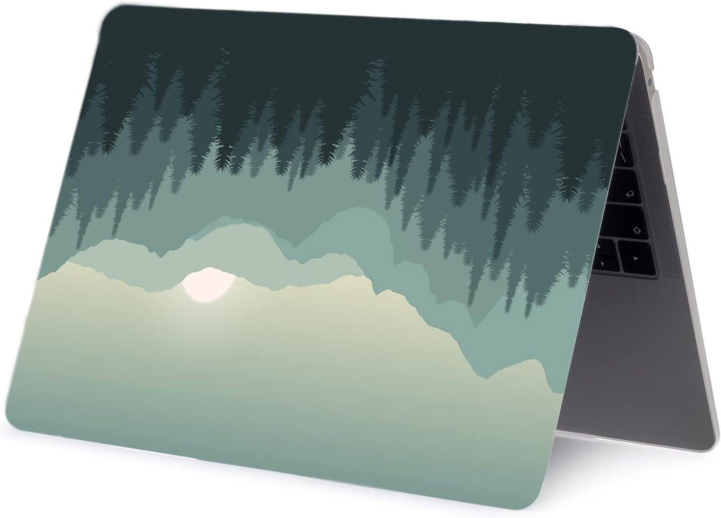 LanBaiLan Compatible for MacBook Pro 13 inch with Touch Bar 2022 2020 2019 2018 2017 2016, M1 M2 A2338 A2289 A2251 A2159 A1989 A1706 A1708, Laptop Hardshell Case & Keyboard Cover, Mountains Landscape