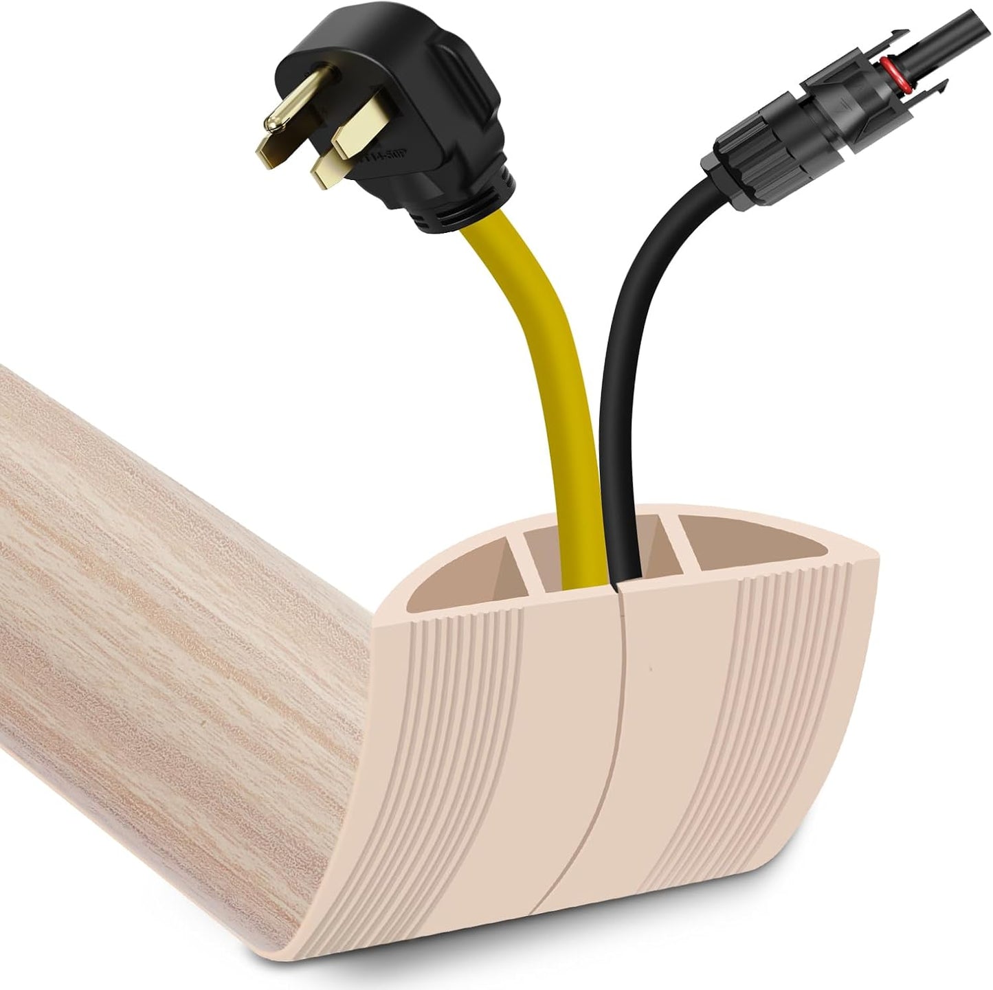 Floor Cord Cover 3.3FT Cord Covers for Wires on Floor Protect Wires & Prevent Trip Hazards, Easy to Cut for Home, Office, School, Concerts, Cavity W0.6in x H0.32in