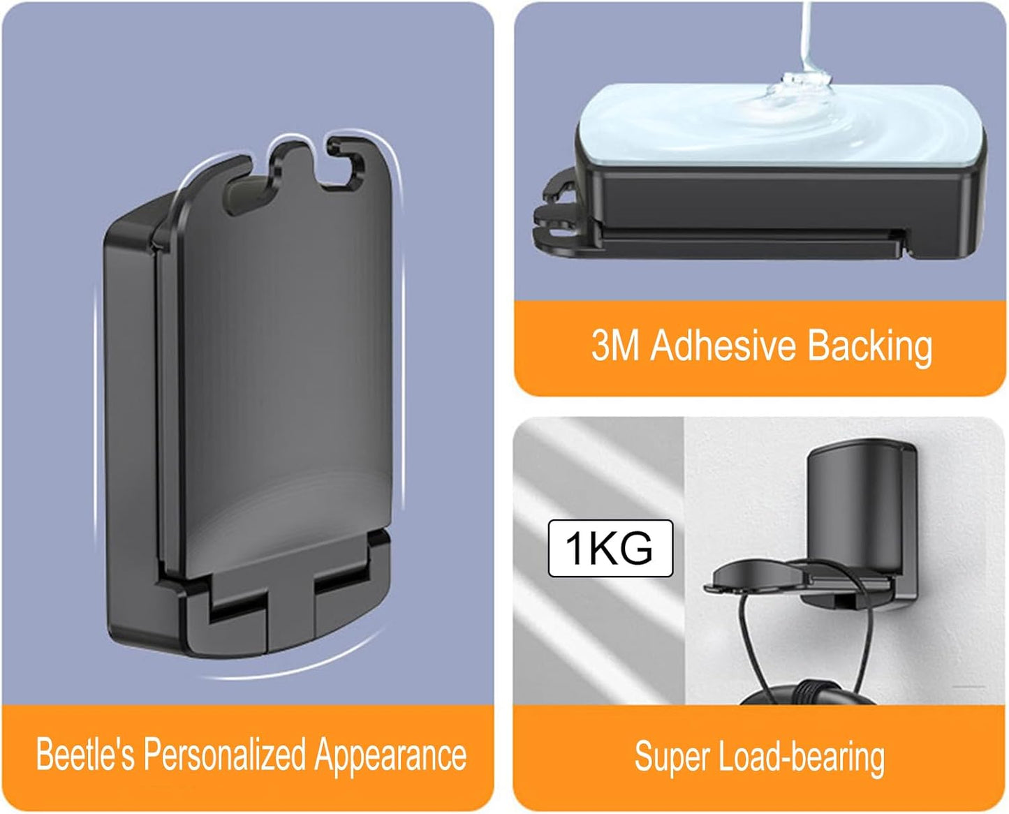 2-Pack Headphone Stand, Sticky Adhesive Headset Hanger for Universal Gaming Headset Airpods Max Sony Bose Beats(White)