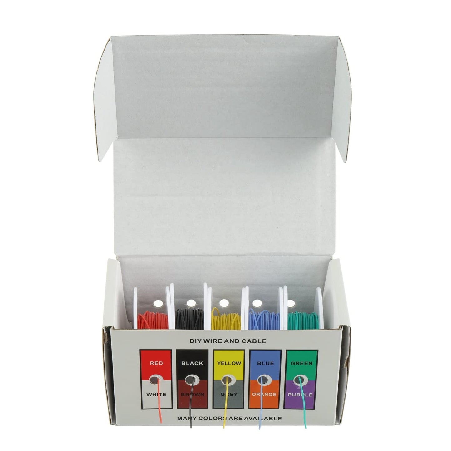 BOJACK 30 AWG Flexible Silicone Wire Electric Wire Hook up Wire Kit 300V Cables with Plus 20 φ2mm Heat Shrink Tubings and a Mini Wire Stripper(5 Colors 32.81Ft Each Color, 30AWG)