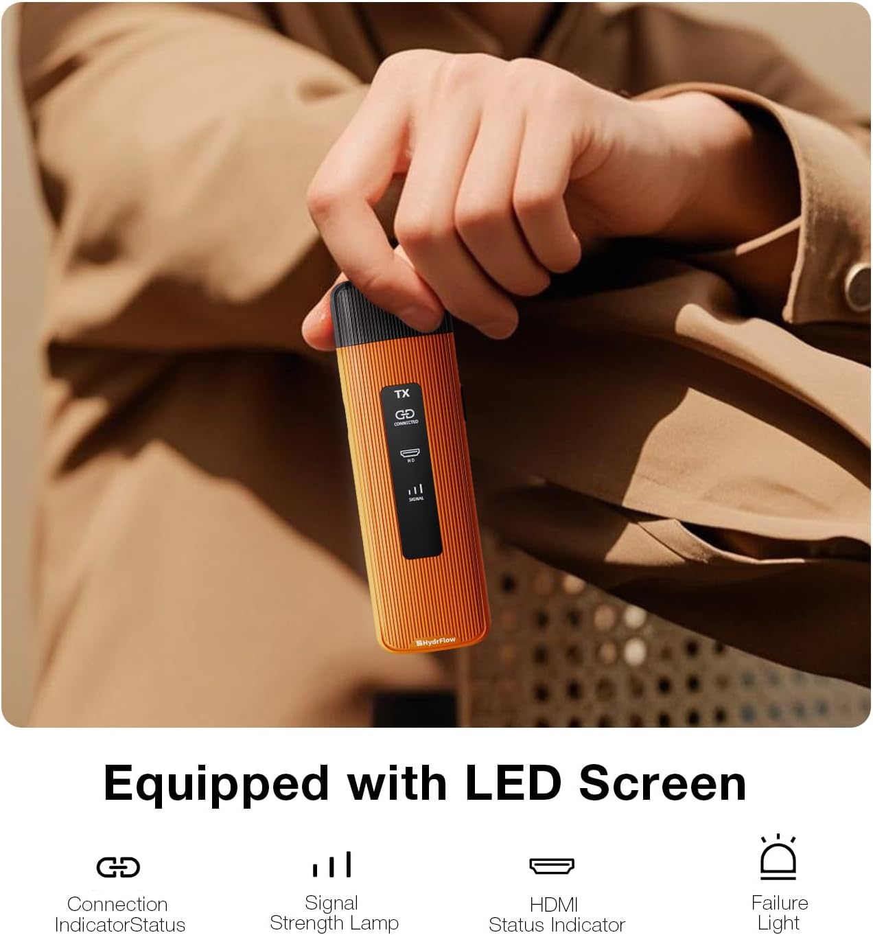 2025 Upgrade Wireless HDMI Transmitter and Receiver 328FT/100M, 2.4G/5G Wireless HDMI with LED Display, 4K Decode 1080P 60Hz, Plug&Play for Video and Audio to Monitor from PC/Mac/iPad/iPhone Pro Max