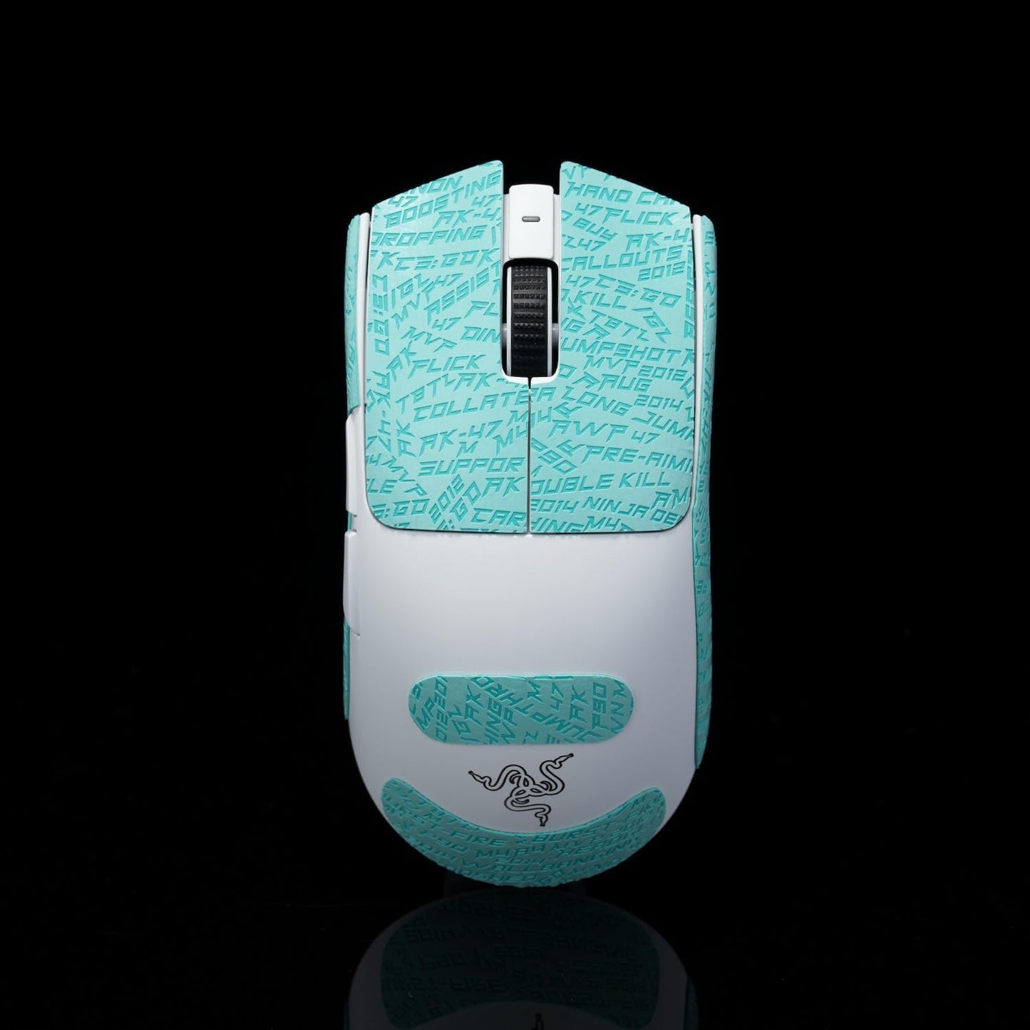 Grip Tape for Razer Viper V3 Pro - Anti-Slip,Enhanced Control, Sweat Resistance,Improves FPS Gaming Grip & Mouse Protection [Pre-Cut] CS Cyan