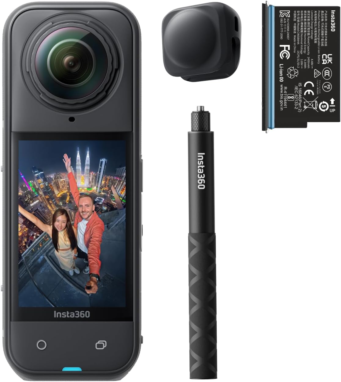 Insta360 X5 Starter Bundle - Waterproof 8K 360° Action Camera, Leading Low Light, Invisible Selfie Stick Effect, Rugged & Replaceable Lens, 3-Hour Battery, Clear Audio, Stabilization
