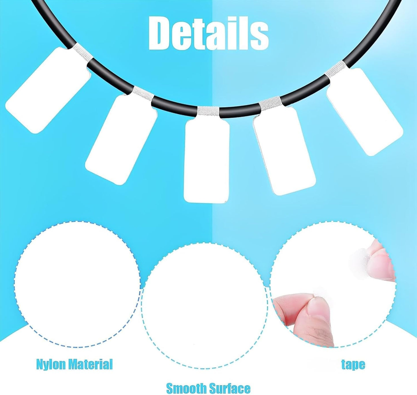 60 Pieces Self-Adhesive Cable Labels, Paste Wire Labels, Nylon Writable Cord Tags Waterproof White Wire Cable Tags for Electronics Office Computers Management and Identification (Pack of 2)