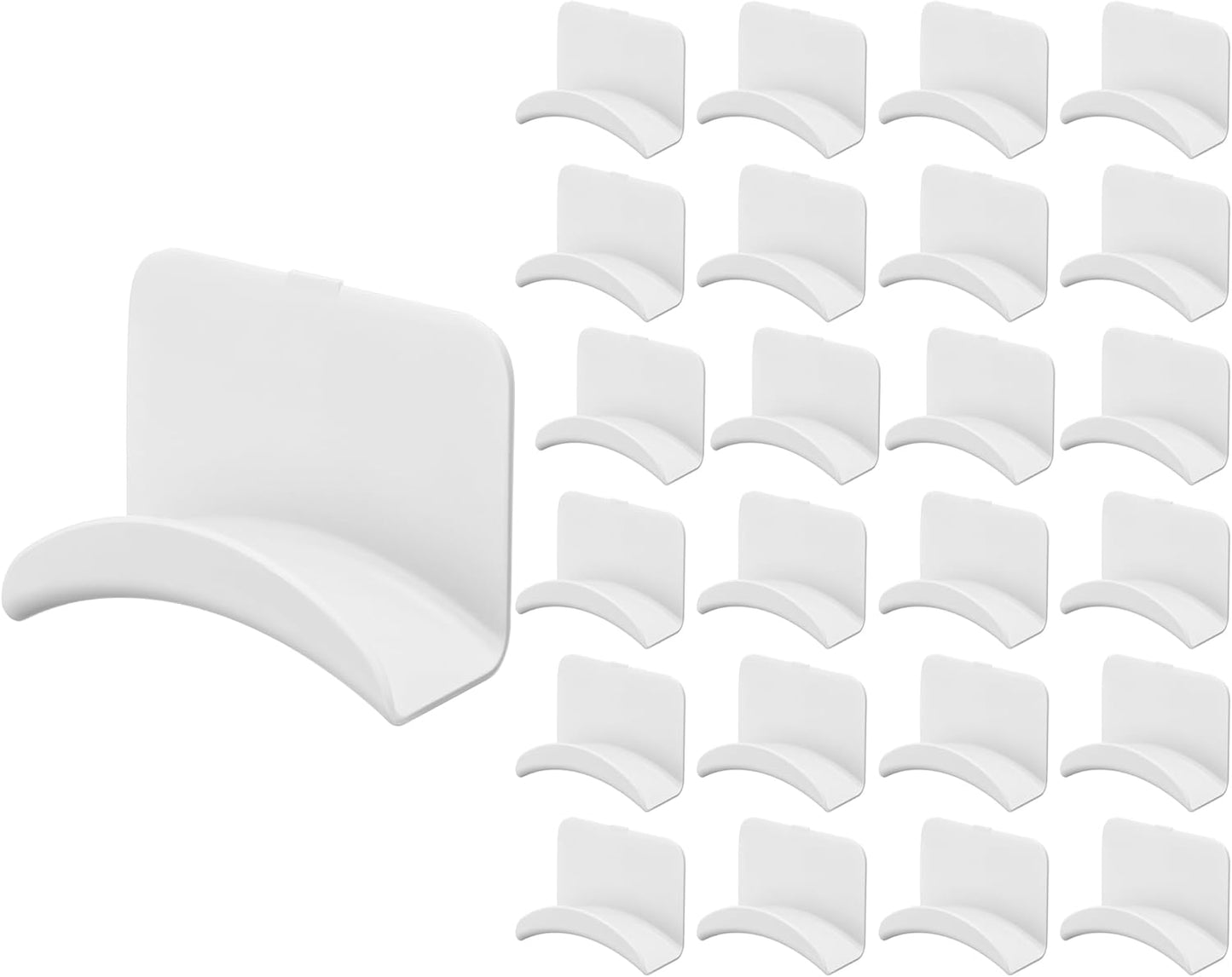 12 Pcs Headphone Wall Hangers Adhesive Gaming Headset Holder Hooks for Wall Mount Strong Universal Stand Hooks for Most Headphone Controller, Hat, Baseball Caps, Closet, Door (White)