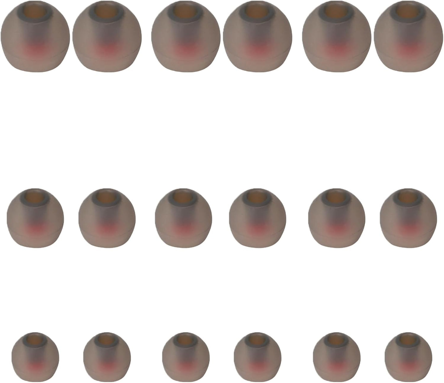 9 Pairs Earbud Tips,Silicone Replacement Earbud Tips Inner Hole 3.8mm -5.5mm, Headphone Ear Cover Fit Most in-Ear Headphones,Black Red(SML)