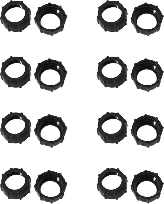 Maxmoral 16PCS Black Plastic Tightening Nut Ball Joint Fixing Adapter Head Holder Ring Car Holder Screw Fixing Head Holder for 17mm Ball Adapter