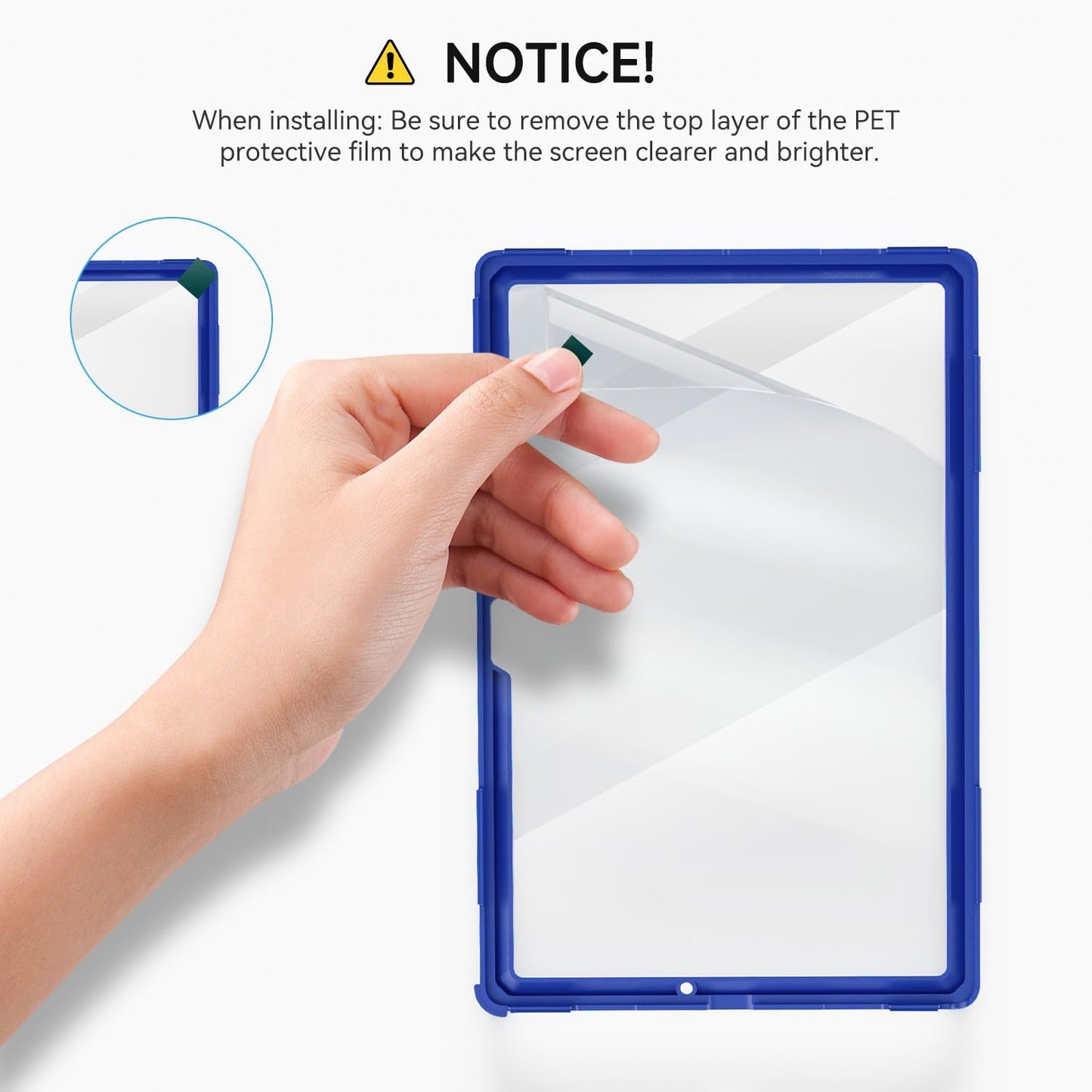 for Samsung Galaxy Tablet A8 Case 10.5 inch 2022 SM-X200/X205/X207 with Screen Protector [360 Rotating Stand] &Hand Shoulder Strap Shockproof Rugged Protective Cover|Red&Blue