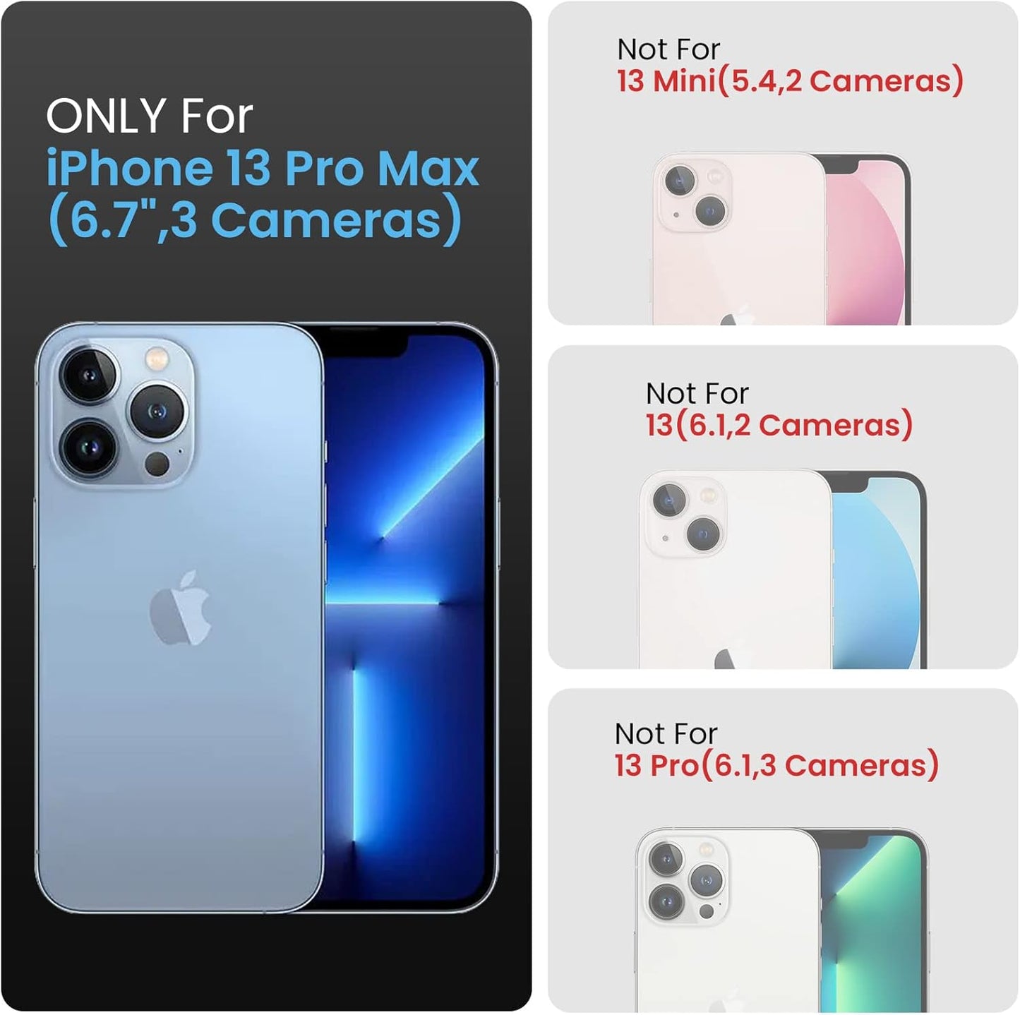 FireNova Designed for iPhone 13 Pro Max Case, Silicone [Camera Protection] Phone Case with [2 Screen Protectors], Soft Anti-Scratch Microfiber Lining Inside, 6.7 inch, Blue