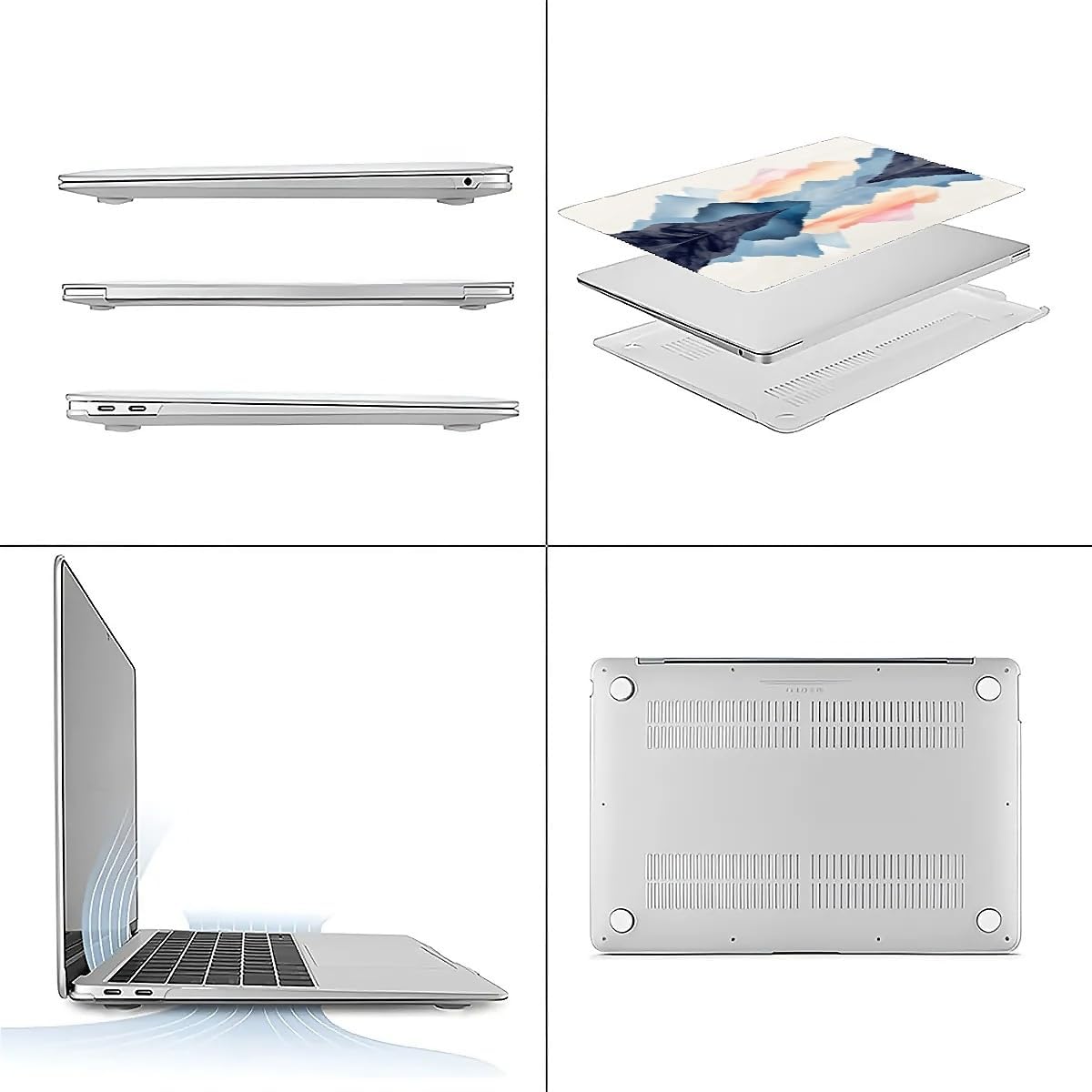 Compatible with MacBook Air 13.3 13.6 Inch Case 2022 2021 2020 2019 Plastic Hard Shell Case Cover,13.3 Pro(A1706/A1708/A1989/A2159/A2289/A2338), Mountains and Water