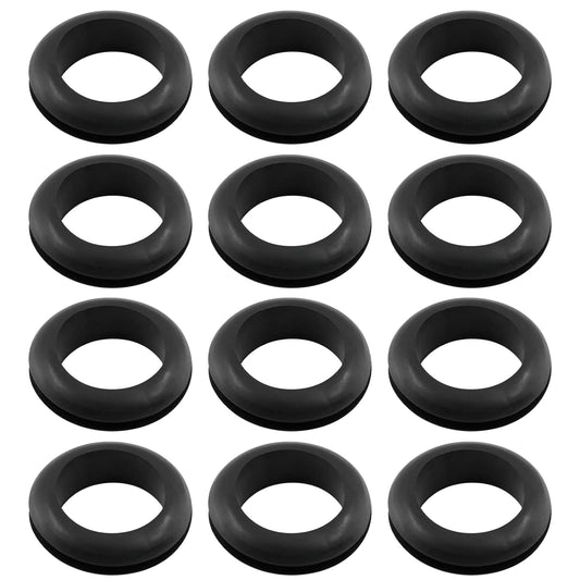 12 Pcs Rubber Grommets, 3/4" Inside Diameter 7/8" Drill Hole Rubber Wire Grommets for Wire, Firewall, Cables, Plugs