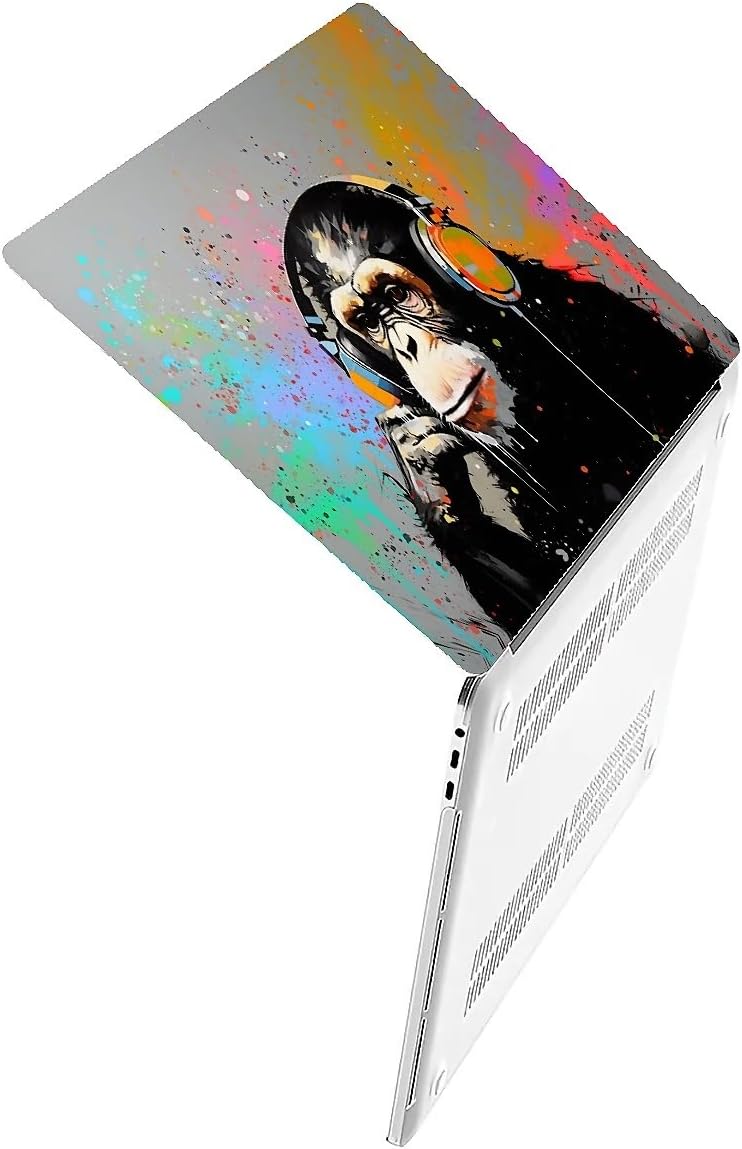 Compatible with MacBook Air 13.3 13.6 Inch Case 2022 2021 2020 2019 Plastic Hard Shell Case Cover,13.6 Air (A2681) M2 2022, Monkey