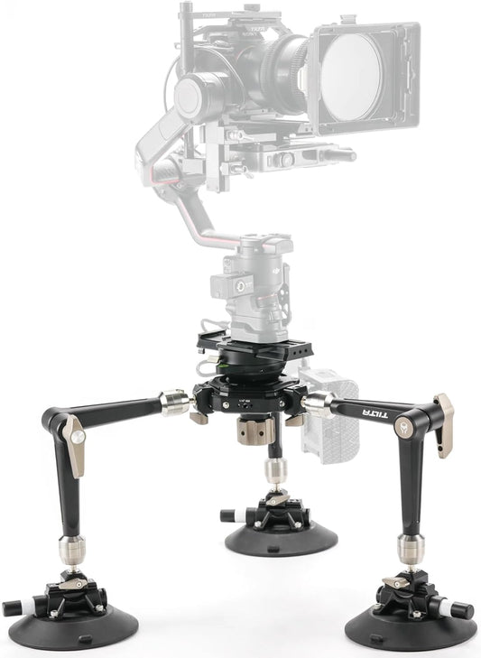 Tilta Hydra Articulating Car Mounting System | Supports 75mm & 100mm Tripod Heads | Heavy Duty | Mount via Manfrotto & Arca | Optional Electronic Suction Cups | Stable & Secure