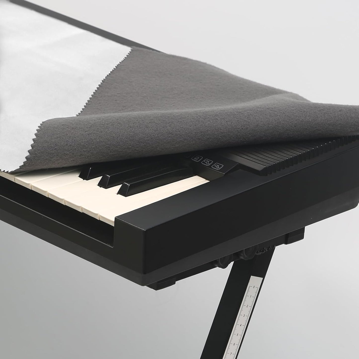 Piano Keyboard Cover 88 Keys,Piano Keyboard Dust Cover,Premium Protection for Electronic Keyboards ,Dirt-Proof, Light Luxury Design-white