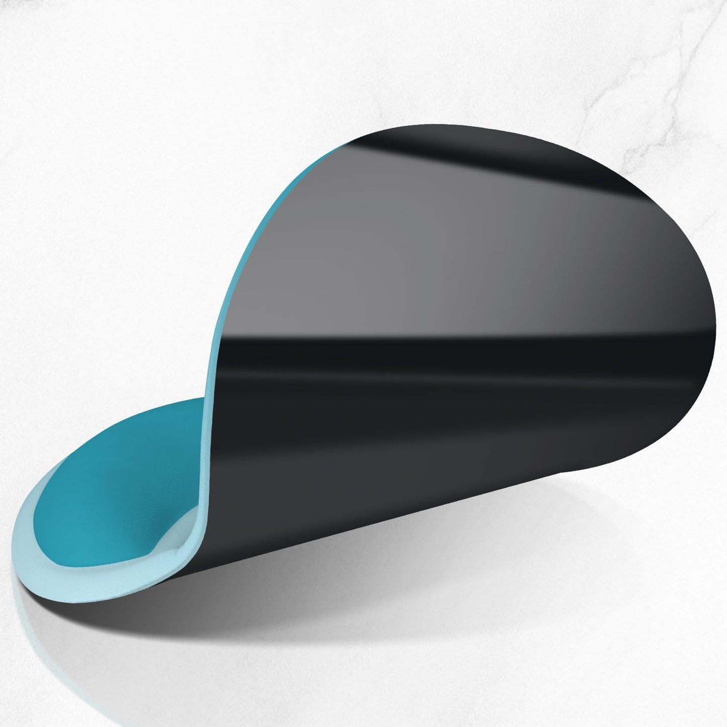 ITNRSIIET Ergonomic Mouse Pad with Comfort Gel Wrist Rest, Non-Slip PU Base, Smooth Textured Surface, Reduces Hand Fatigue & Wrist Pain, 8.7 x 7.2 Inch for Office Gaming Home, Ombre Blue Gradient