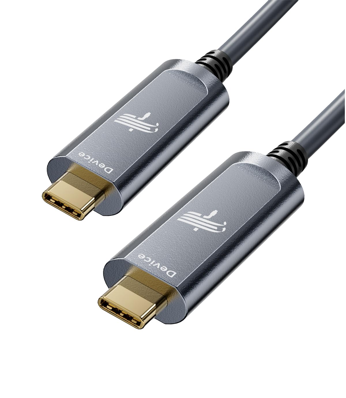 Fiber Optic USB C to USB C Cable(33ft),Slim High Speed 10Gbps USB 3.2 Active Optical Cable for Cameras,AR/VR, Webcam, Laptop etc,Grey