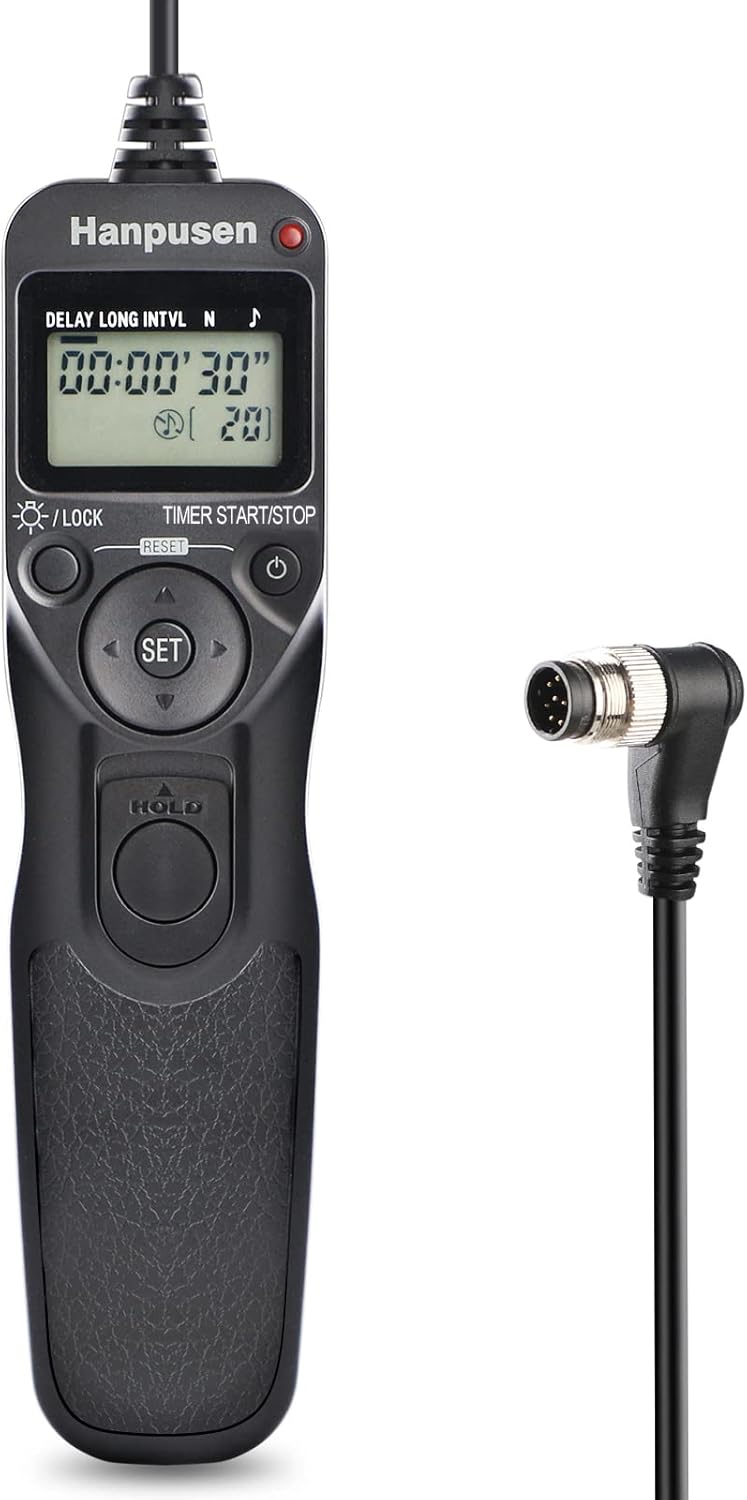 Camera Wired Timer Shutter Release, Camera Intervalometer Shutter Release Cords Compatible with Nikon D5, D6, D800, D850, D810; Replaces Nikon MC-30