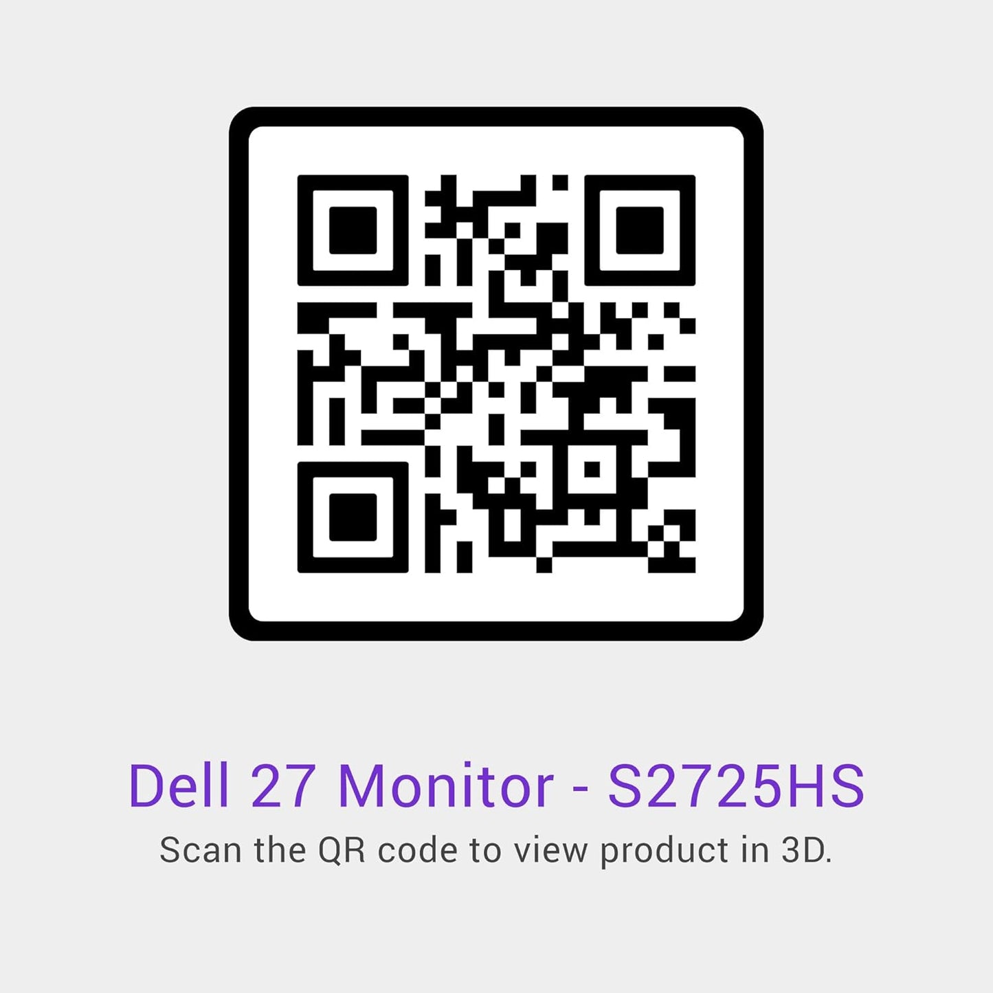 Dell S2725HS 27 Inch Monitor, FHD (1920x1080) Display, 100Hz Refresh Rate, 1500:1 Contrast Ratio, TÜV Rheinland Eye Comfort 4 Star, Integrated 2x5W Speaker, Height/Tilt/Swivel/Pivot- Ash White Color