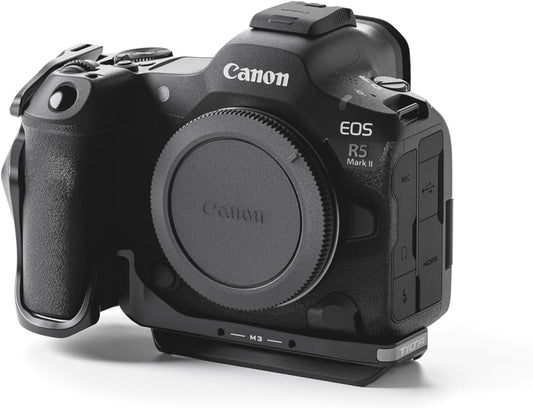 Tilta Half Camera Cage Compatible with Canon R5 Mark II - Black | Mount Accessories w/Cold Shoe, 1/4"-20 and 3/8"-16 | Securely Attaches to Camera | Silicone Padding and Lightweight