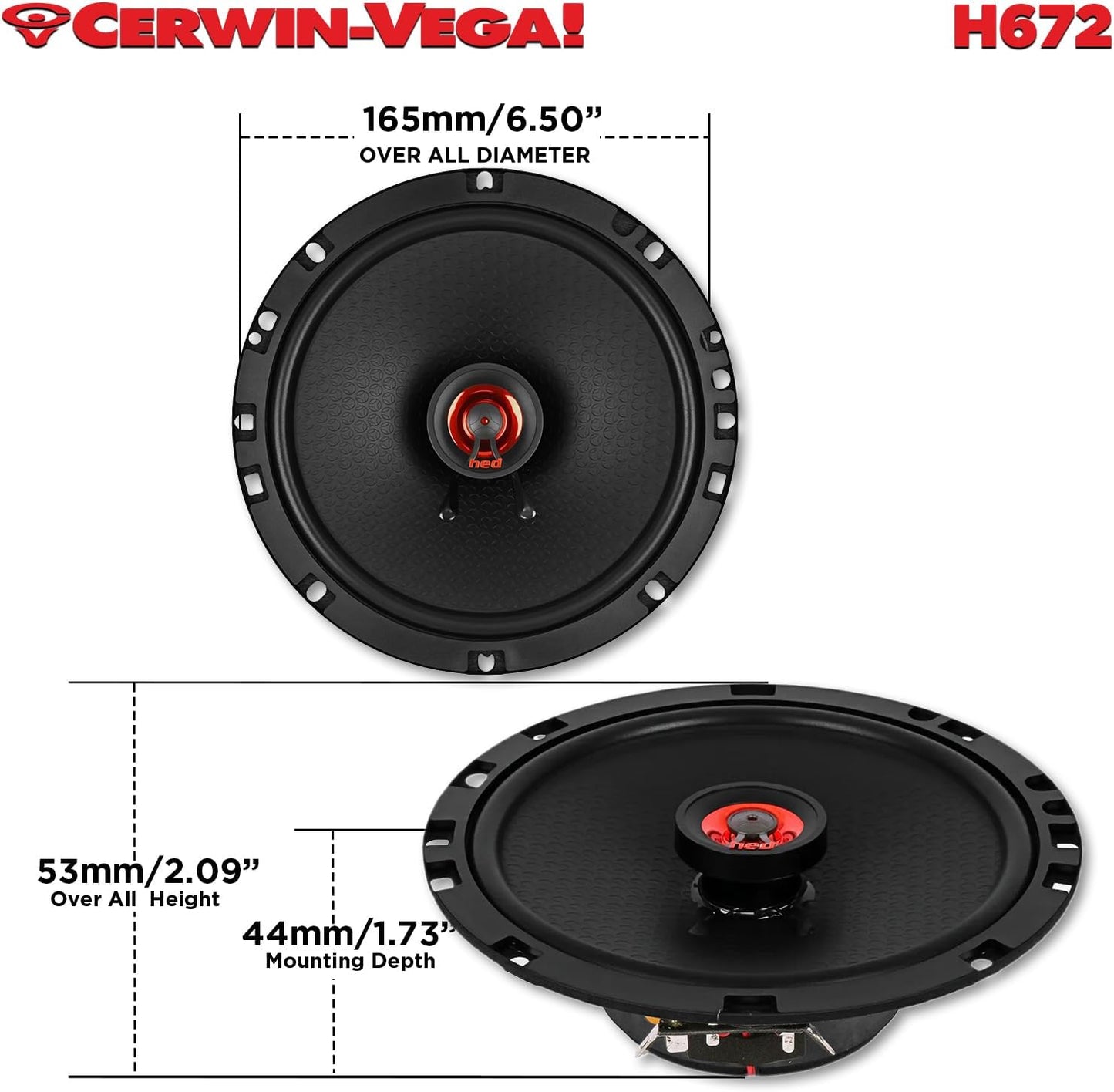 CERWIN-VEGA! HED 2025 Edition -6.75" Coaxial Speaker-H672