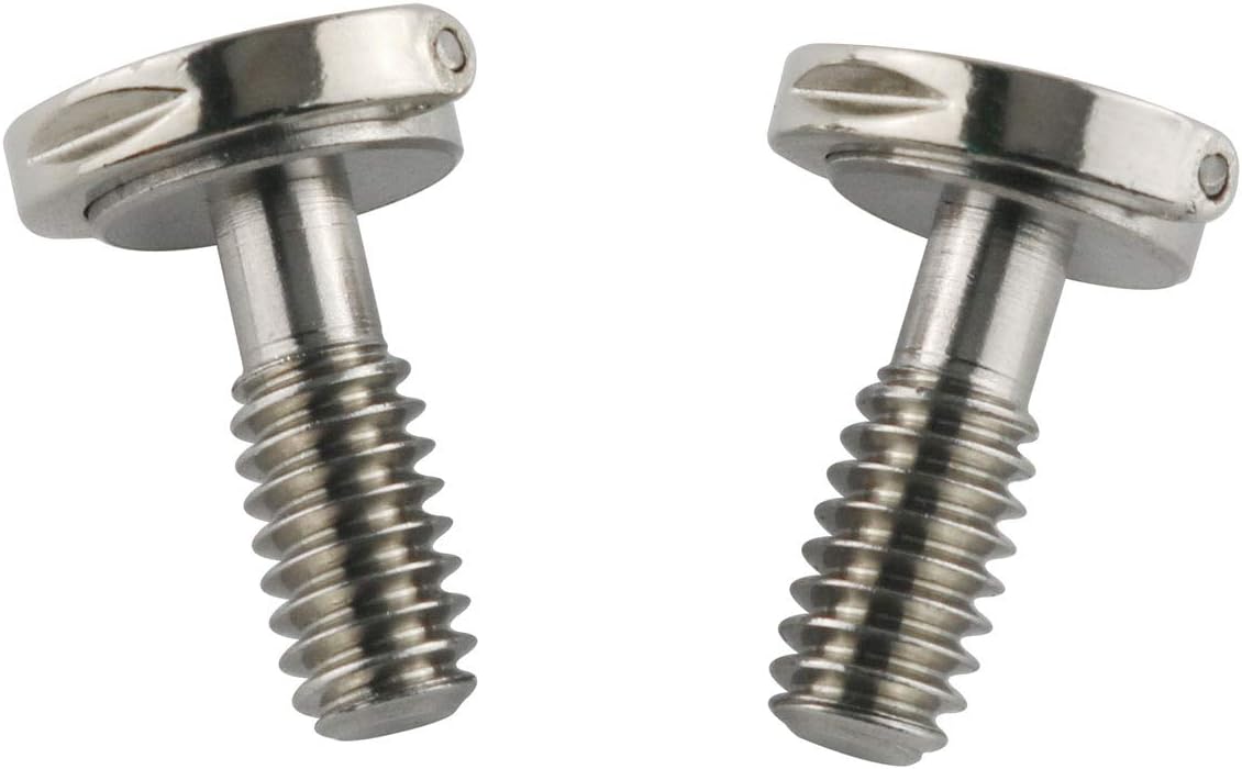 E-outstanding D Ring Hinged Screw 2PCS 1/4-20 Thread D-Ring Stainless Steel Camera Fixing Screws for Camera Tripod Monopod QR Plate 17mm Length