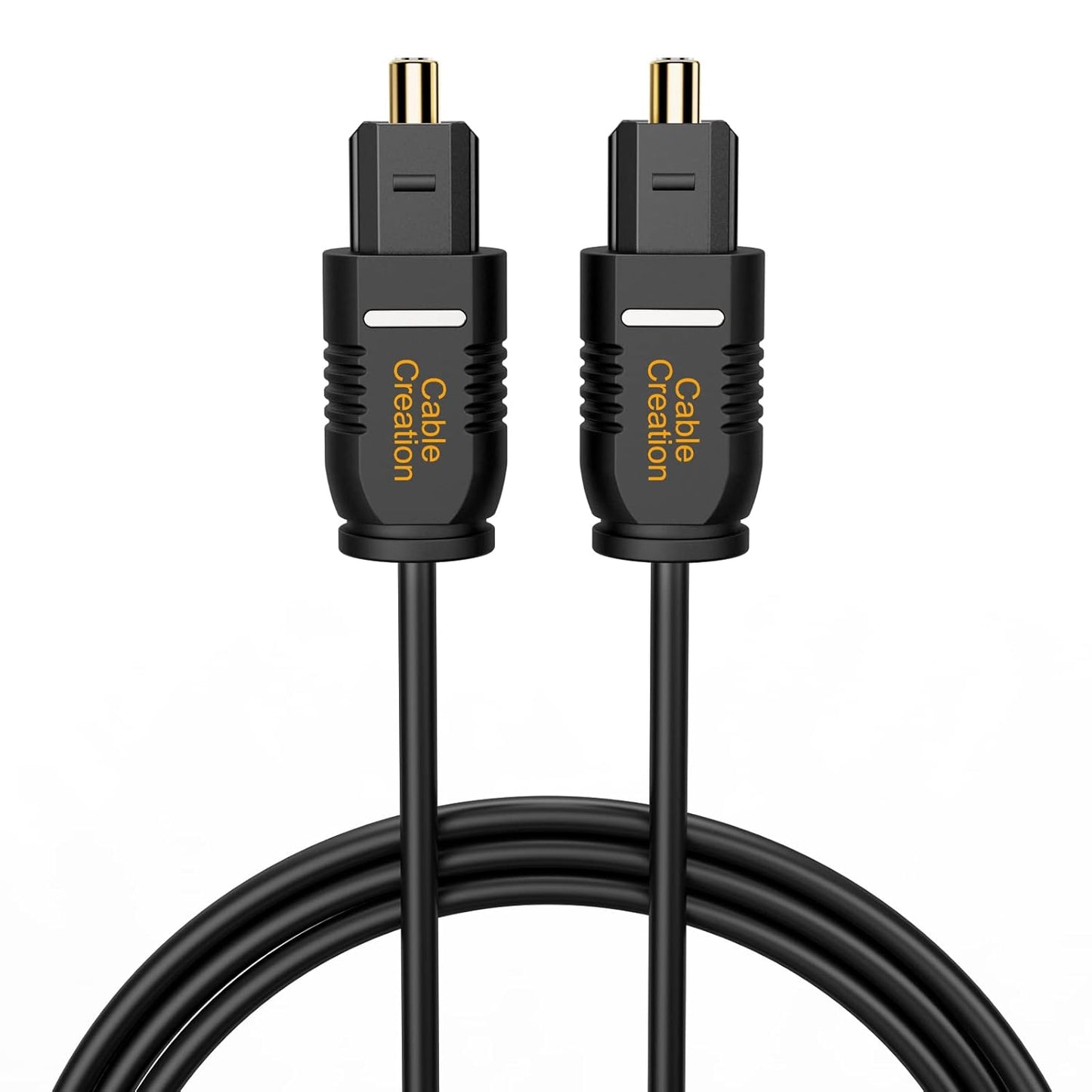 CableCreation Optical Digital Audio Cable 10FT, Thin Fiber Optic Toslink Gold Plated Optical S/PDIF Cord for Home Theater, Sound Bar, TV, PS4, Xbox, VD/CD Player, Game Console& More, Black