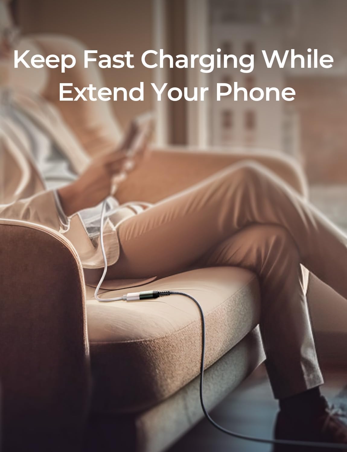 AINOPE 2 Pack USB Extensions Cable High Speed USB 3.0 Extension Cord Type A Male to Female Sturdy Braided Material Fast Data Transfer Compatible with USB Keyboard,Mouse,Flash Drive,Grey,1.5FT+1.5FT