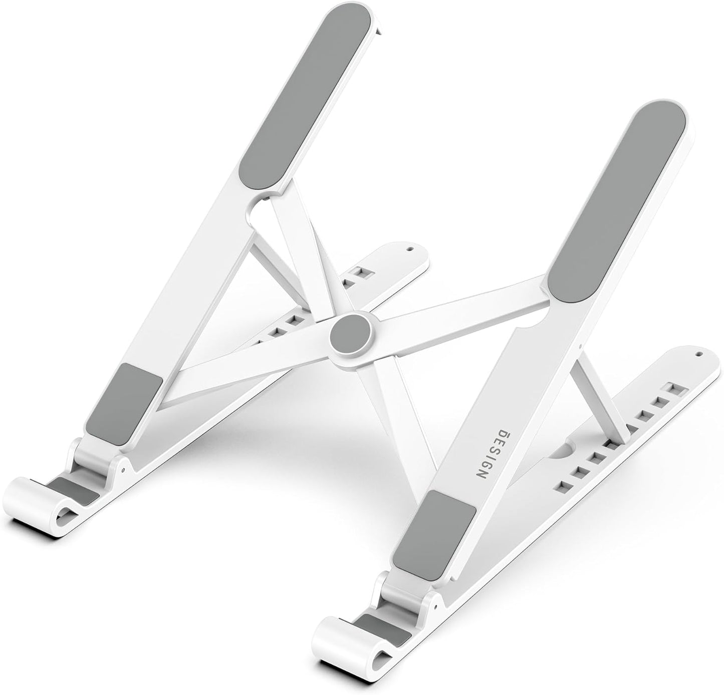 BESIGN LS01 Pro Ergonomic Laptop Stand, Plastic Laptop Riser, Portable and Adjustable Notebook Computer Holder Compatible with 10-14" Laptops (White)