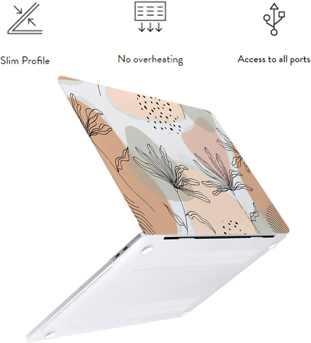 LanBaiLan Compatible for MacBook Pro 13 inch with Touch Bar 2022 2020 2019 2018 2017 2016 Release M1 M2 A2338 A2289 A2251 A2159 A1989 A1706 A1708, Laptop Hard Case & Keyboard Cover, Aesthetic Flower