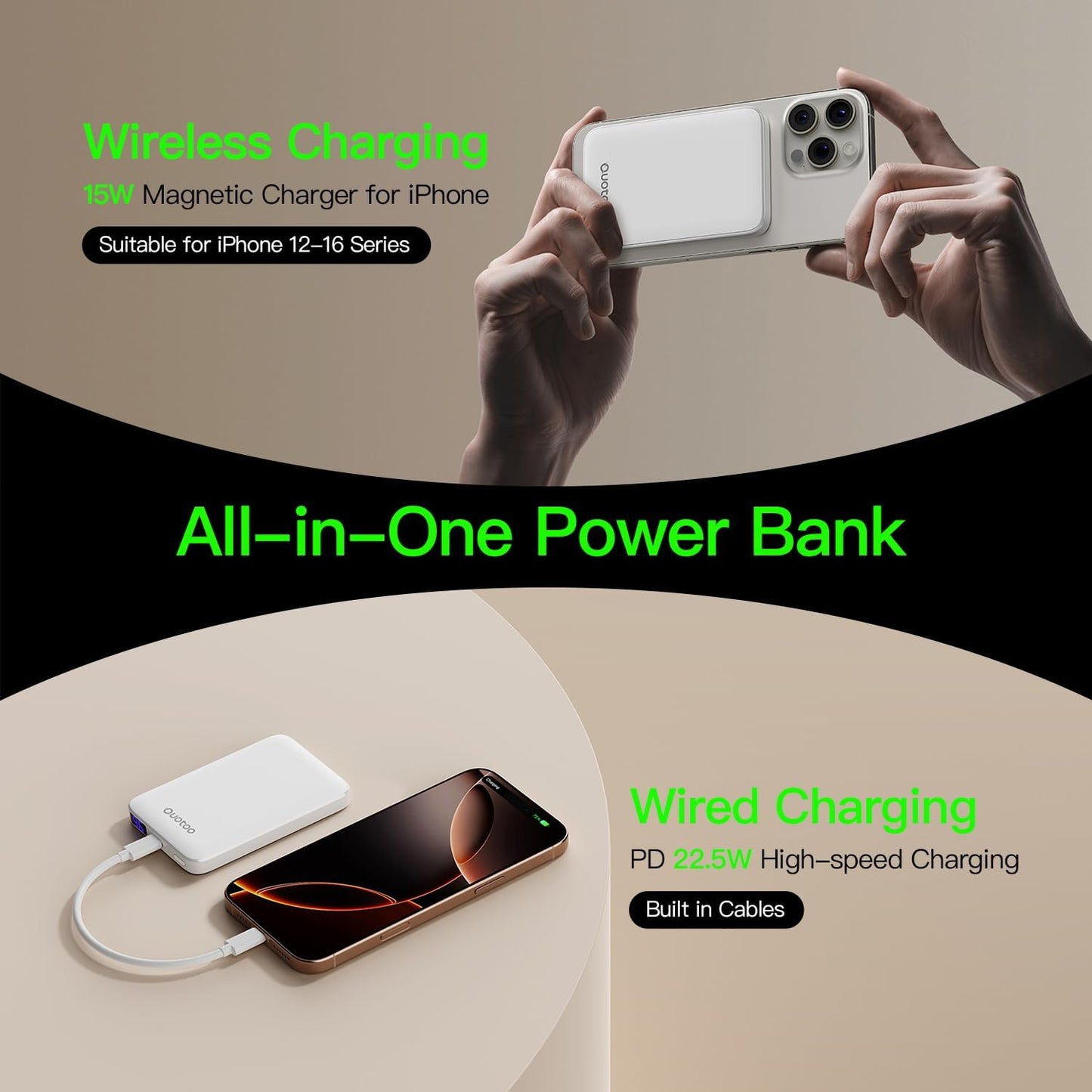 2025 Magnetic 15W Power Bank for iPhone,5000mAh Magsafe Battery Pack with 20w Fast Charging,Slim Magsafe Power Bank in&Out,with LED Display,Wireless Portable Charger for iPhone 16/15/14/13/12 Series