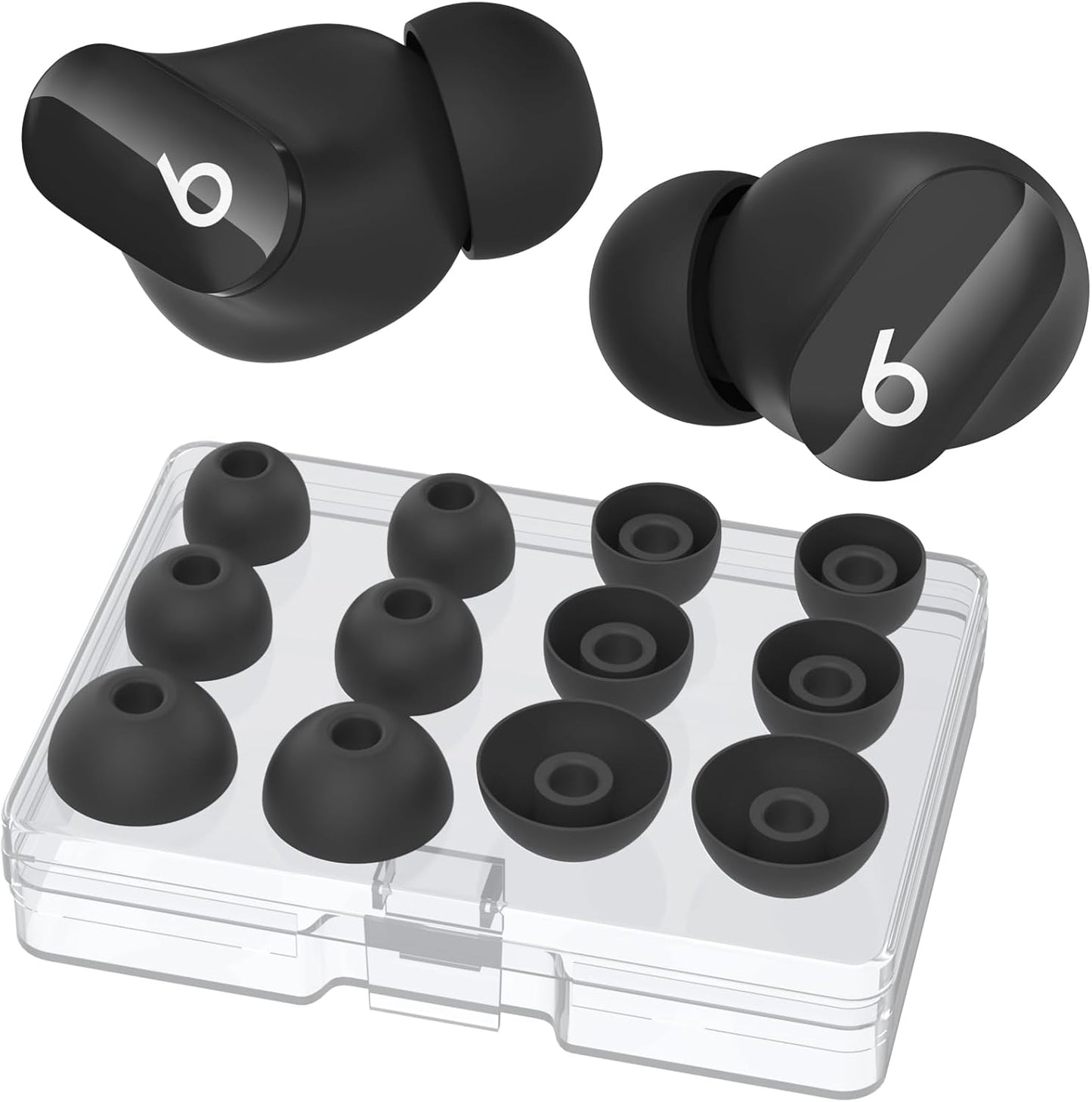 AhaStyle Ear Tips for Beats Studio Buds/Powerbeats Pro 2/Solo Buds/Fit Pro/Studio Buds+【Fit in The Charging Case】6 Pairs S/M/L Silicone Ear Covers Replacement Tips for Beats Wireless Bluetooth Earbuds