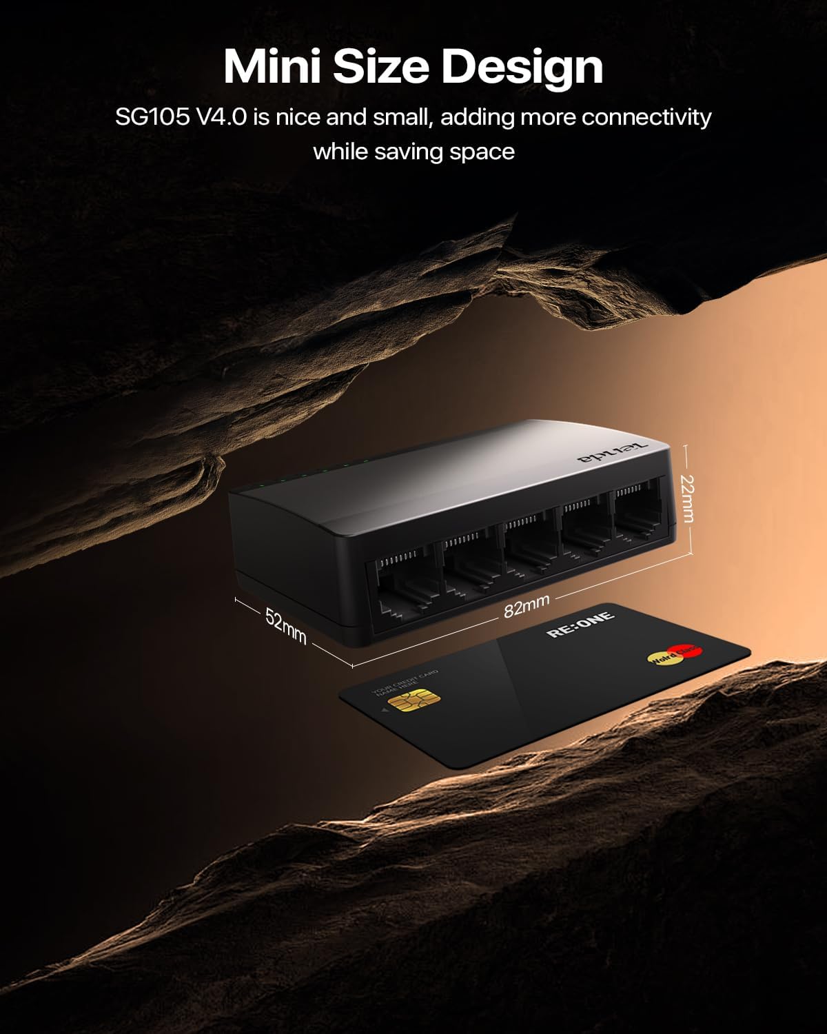 Tenda SG105, 5 Port Gigabit Switch, Unmanaged Ethernet Switch, Office Ethernet Splitter, Plug & Play, Plastic Case, Desktop/ Wall-Mount, Fanless Quiet, Limited Lifetime Protection