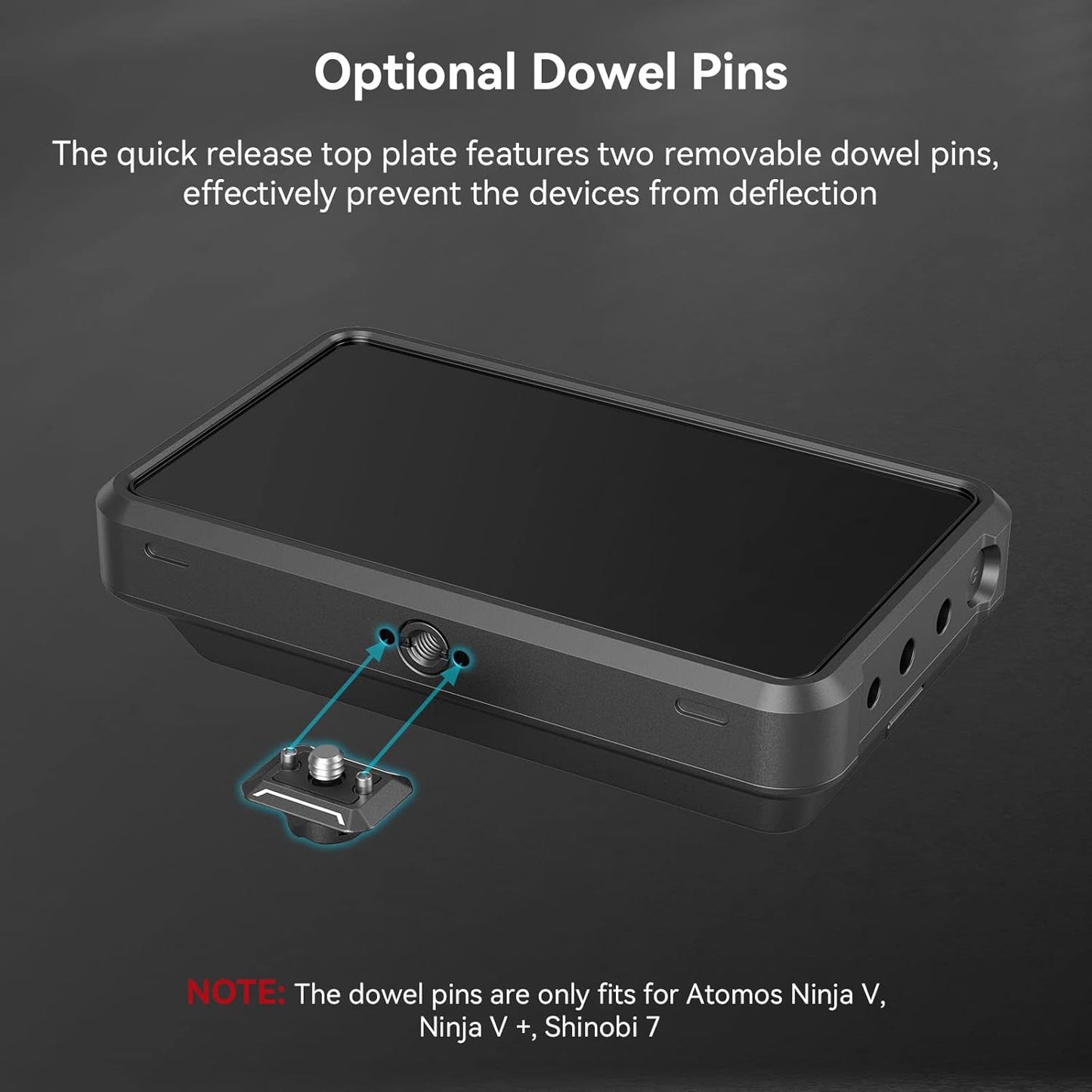 SmallRig Quick Release Plate with 1/4" Screw, HawkLock Quick Release Top Plate for Stabilizer, Action Camera, Monitor, LED Light, QR Top Plate for SmallRig HawkLock Quick Release System - 3730C