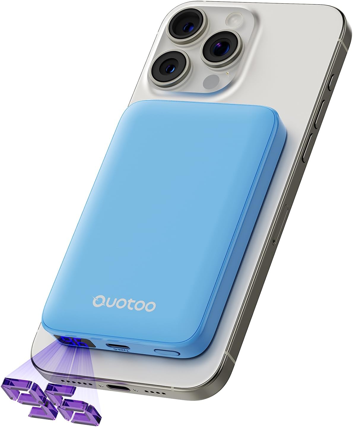 2025 Magnetic 15W Power Bank for iPhone,5000mAh Magsafe Battery Pack with 20w Fast Charging,Slim Magsafe Power Bank in&Out,with LED Display,Wireless Portable Charger for iPhone 16/15/14/13/12 Series