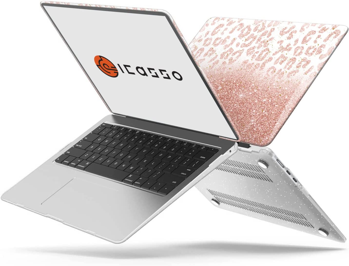 iCasso for MacBook Air 13 inch Case 2025 2024-2022 Release M4 A3240 M3 A3113 A2681 M2 with Liquid Retina Display, Hard Plastic Shell for Mac Air 13.6, Keyboard Cover&Screen Protector, Leopard Print