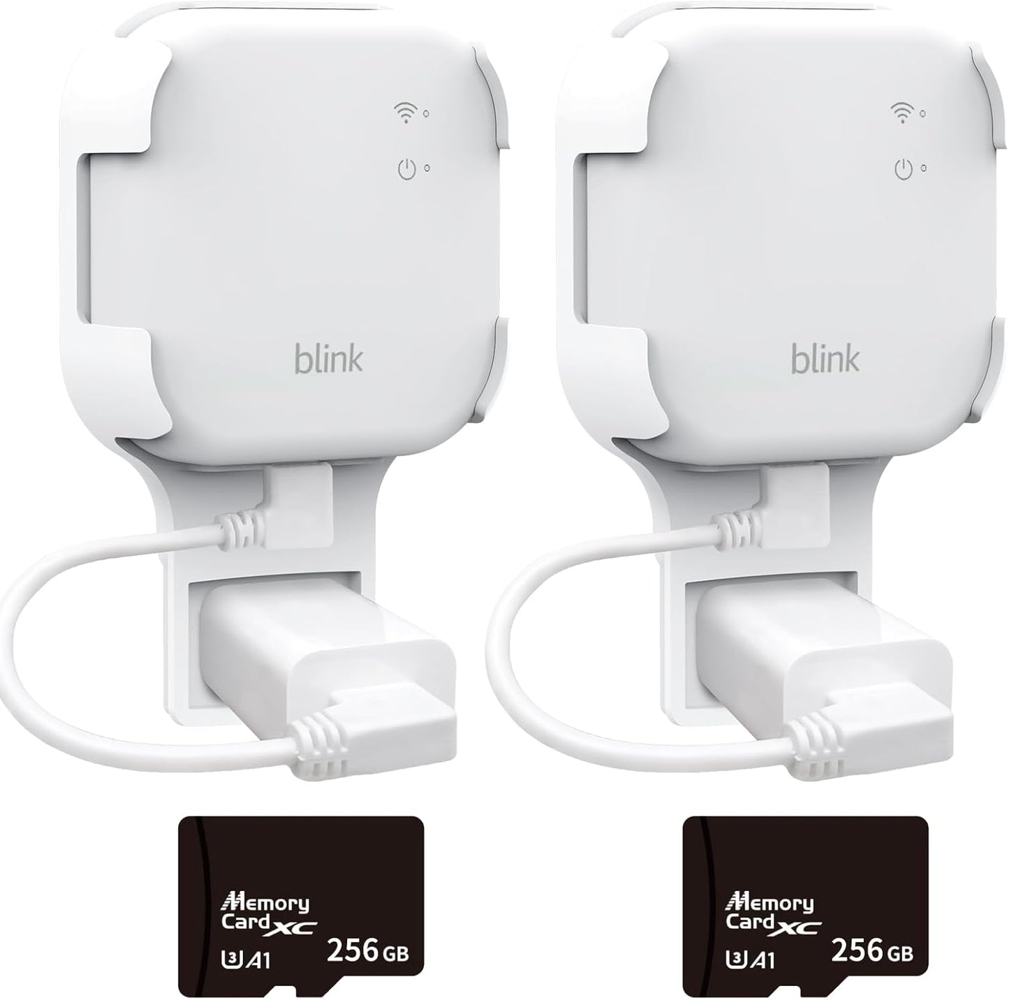 256GB MicroSD Card & Wall Mount for Blink Sync Module XR with Short Cable – Declutter, Save Space, and Effortlessly Enhance Security(2 Pack)