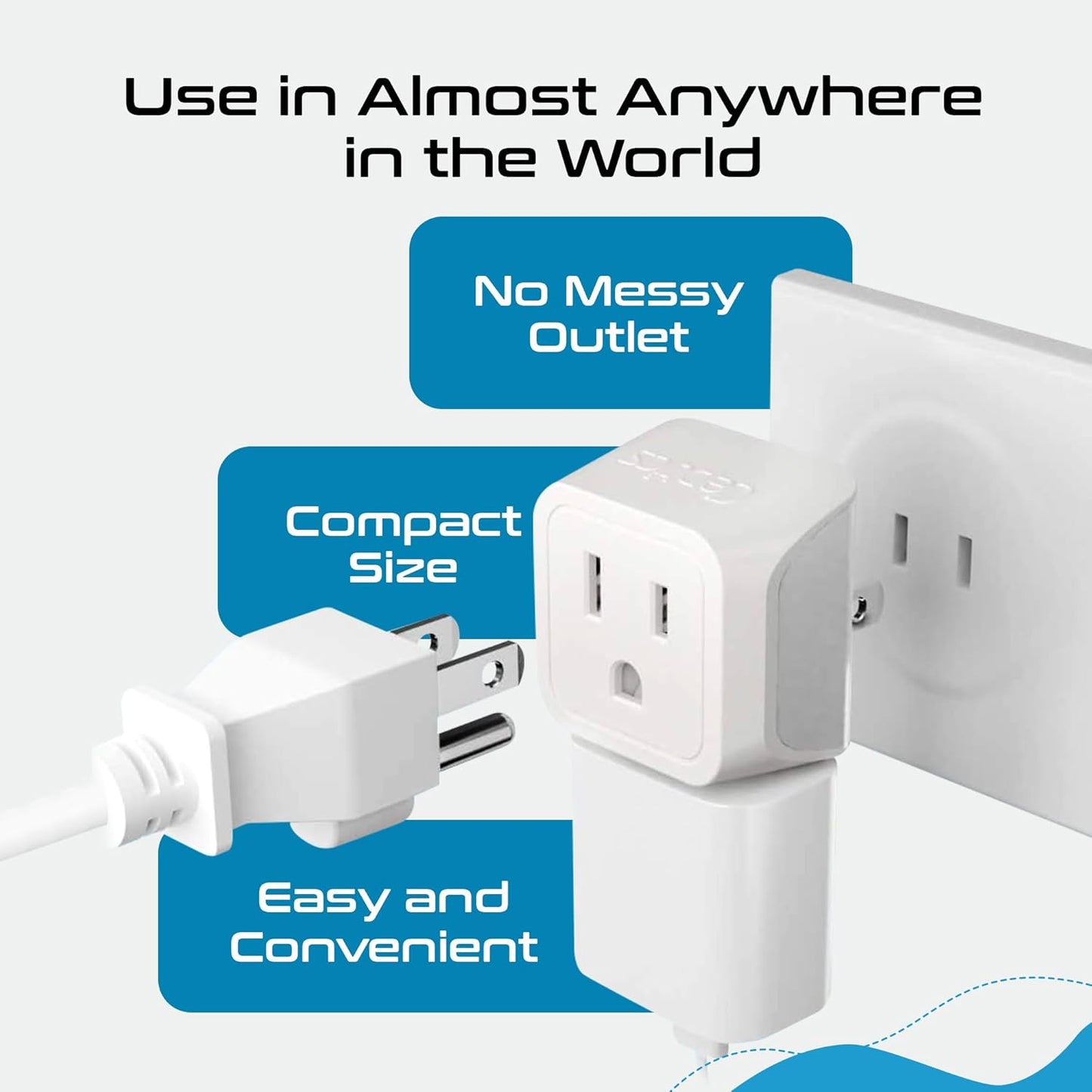Ceptics World Travel Adapter Set - 2 in 1 USA to Europe, Asia, Africa, India, Japan, Australia, Brazil, China, Israel and more - 11 Pack - Safe Grounded - Works with Cell phones, Laptops, Chargers