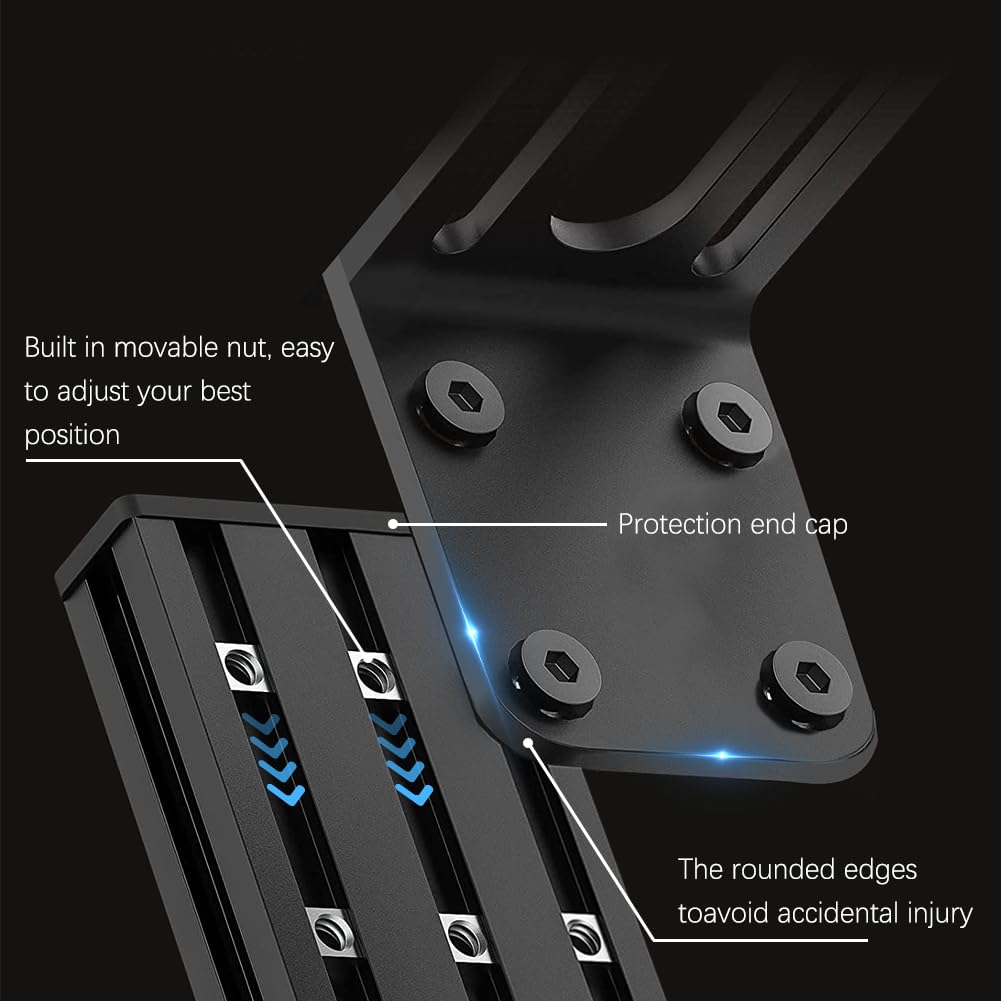 Flight Sim Hotas Desk Mount Compatible with Logitech X56,X52,X52 Pro/Thrustmaster T-Flight Hotas X,SimTask Farmstick,Sol-R2,T16000M FCS/VKB Gunfighter Mk.lll,Gladiator/Pro/Airrow/VPC Mongoos T-50