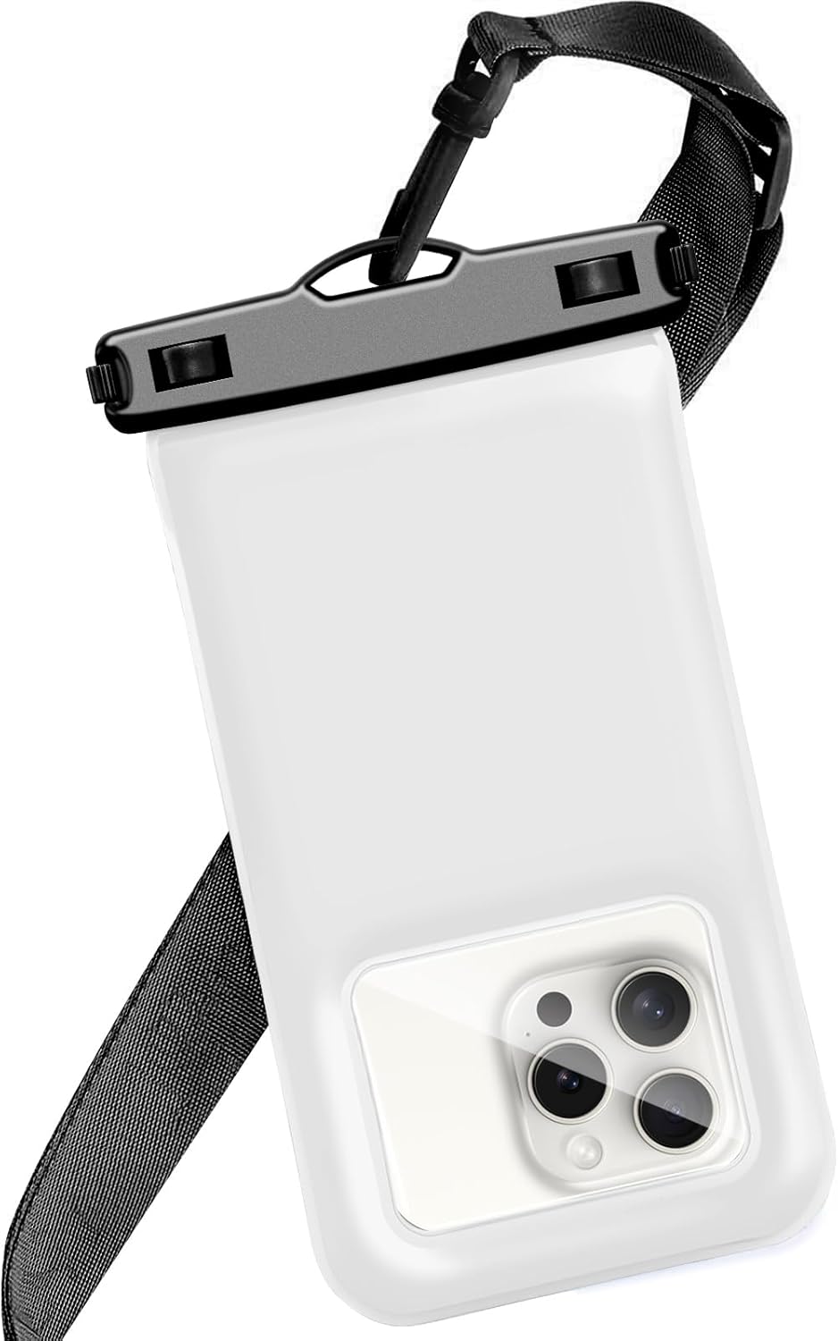 Floatable Soap Bubble Waterproof Phone Pouch/Case with Crossbody Lanyard for iPhone 16 Pro Max/15 Pro/14/13/12, IP68 Cellphone Dry Bag Beach Cruise Ship Essentials, 1 Pack-Sand Dollar-7″