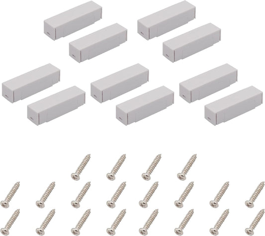 5Pcs Magnetic Reed Switch Wired Surface Mount Normally Closed NC Contact Sensor Alarm Magnetic Door Switch with 2 Wires, ABS White, MC-44b