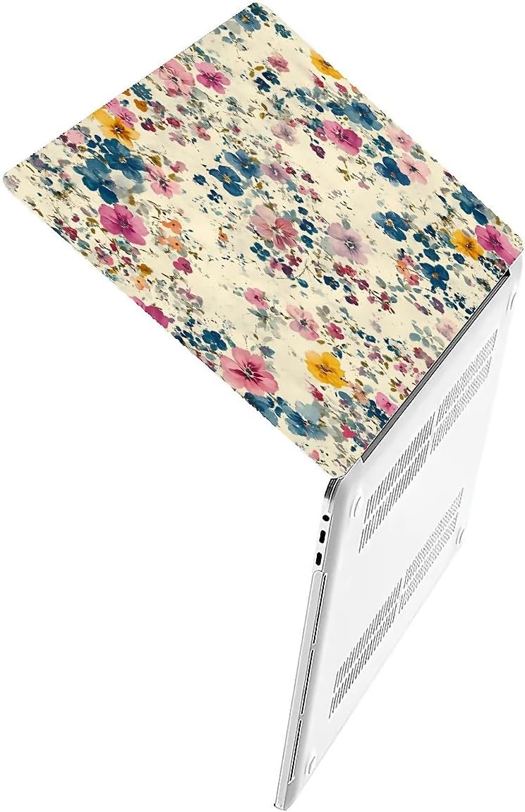 Compatible with MacBook Air 13.3 13.6 Inch Case 2022 2021 2020 2019 Plastic Hard Shell Case Cover,13.6 Air (A2681) M2 2022, Small Pastel Flowers