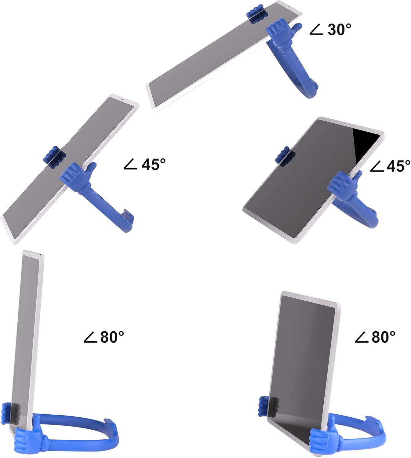 Honsky Thumbs Up 2 Pack Tablet Stands, Compatible with iPad, Samsung Galaxy, iPhone Pro Max, Universal Cute, 2 Pack Blue