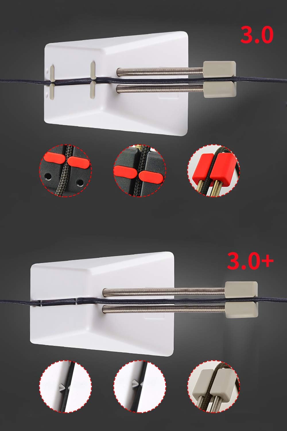 Hotline Games Mouse Bungee 3.0+ Mouse Cord Clip Cord Management System Fixer Holder for Esports FPS Game (3.0+ Black)