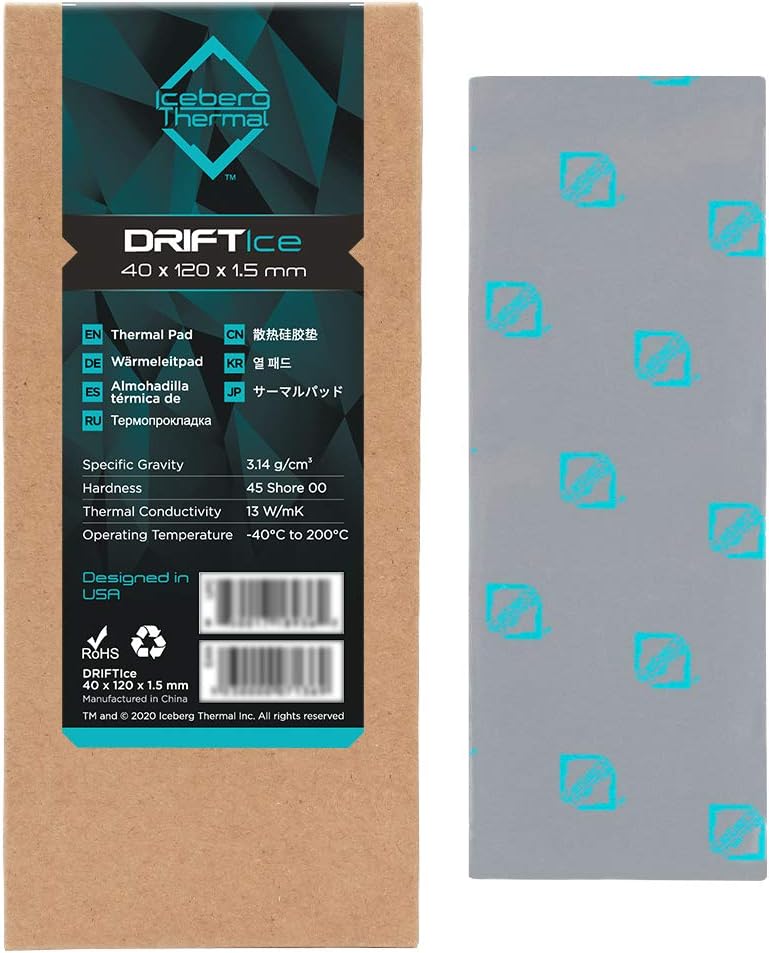 Iceberg Thermal DRIFTIce Thermal Pad 120mm x 40mm (1.5mm) (13 W/mK)