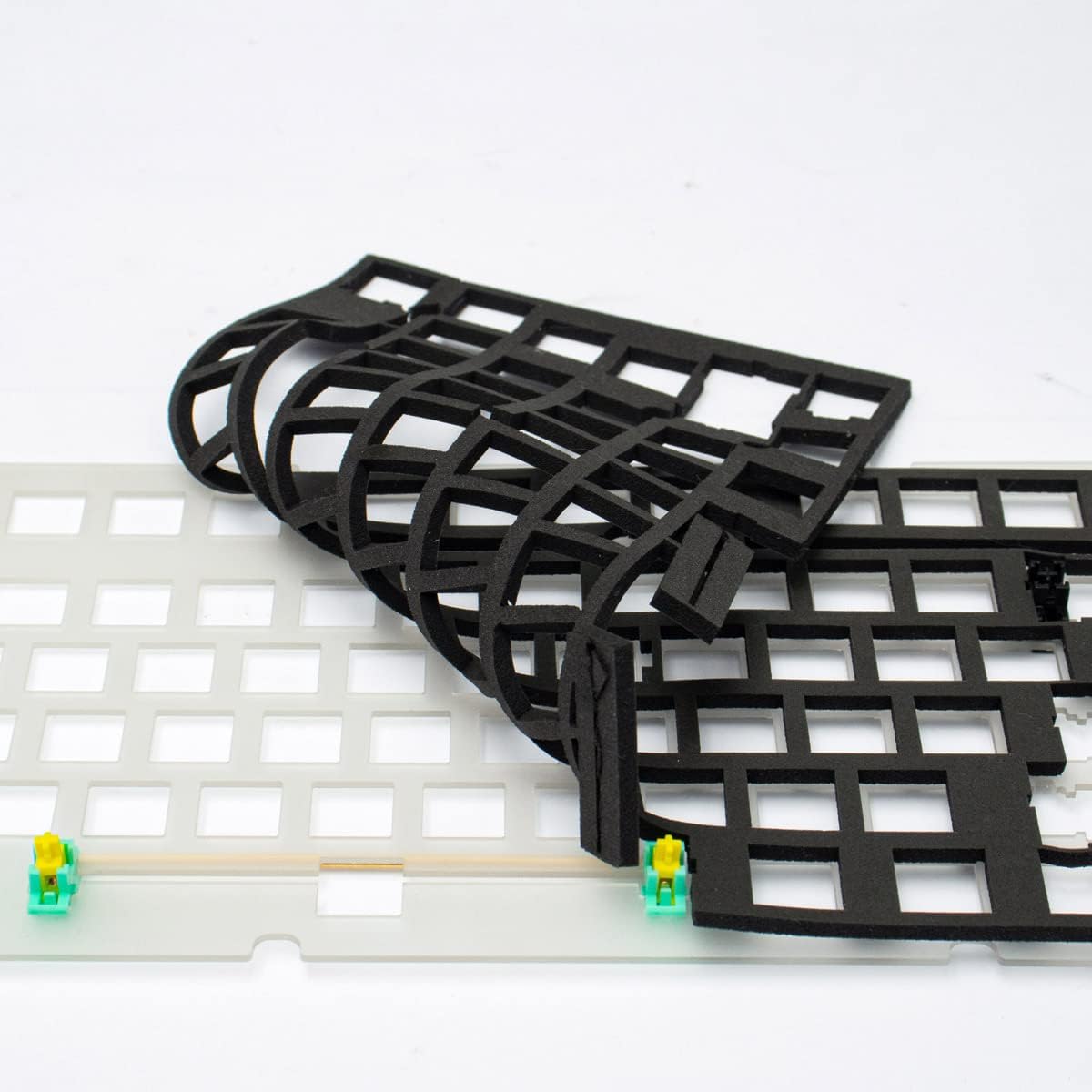 Mintcaps 2-Piece Set Keyboard Sound Dampening Foam - 68 Layout Silencer Pad Gasket EVA Switches Dampener for Mechanical Keyboard