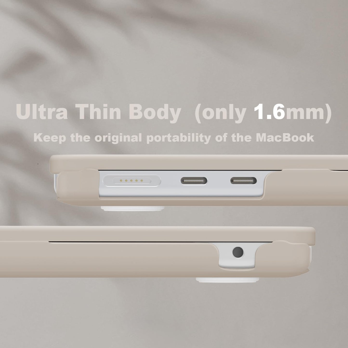 CISSOOK Compatible with MacBook Air 13.6 inch Case 2025 2024 2023 2022 Release M4 M3 M2 Chip, Plastic Hard Shell Case & Keyboard Cover for MacBook Air 13 A3240 A3113 A2681, Beige