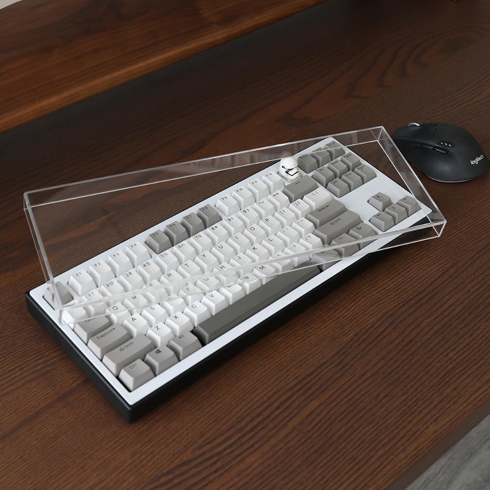 Acrylic Keyboard Dust Cover,84 Keys Transparent Mechanical Keyboard Protective Cover,Compatible with Computer Gaming Keyboards (12.2''x4.92''x0.87'')