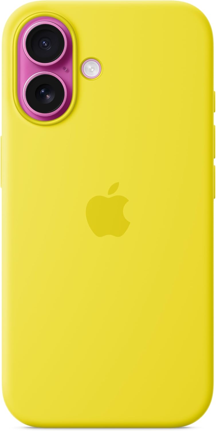 Apple iPhone 16 Silicone Case with MagSafe and Camera Control: Lightweight Phone Case, Wireless Charging Compatible, Smooth Matte Finish; Star Fruit