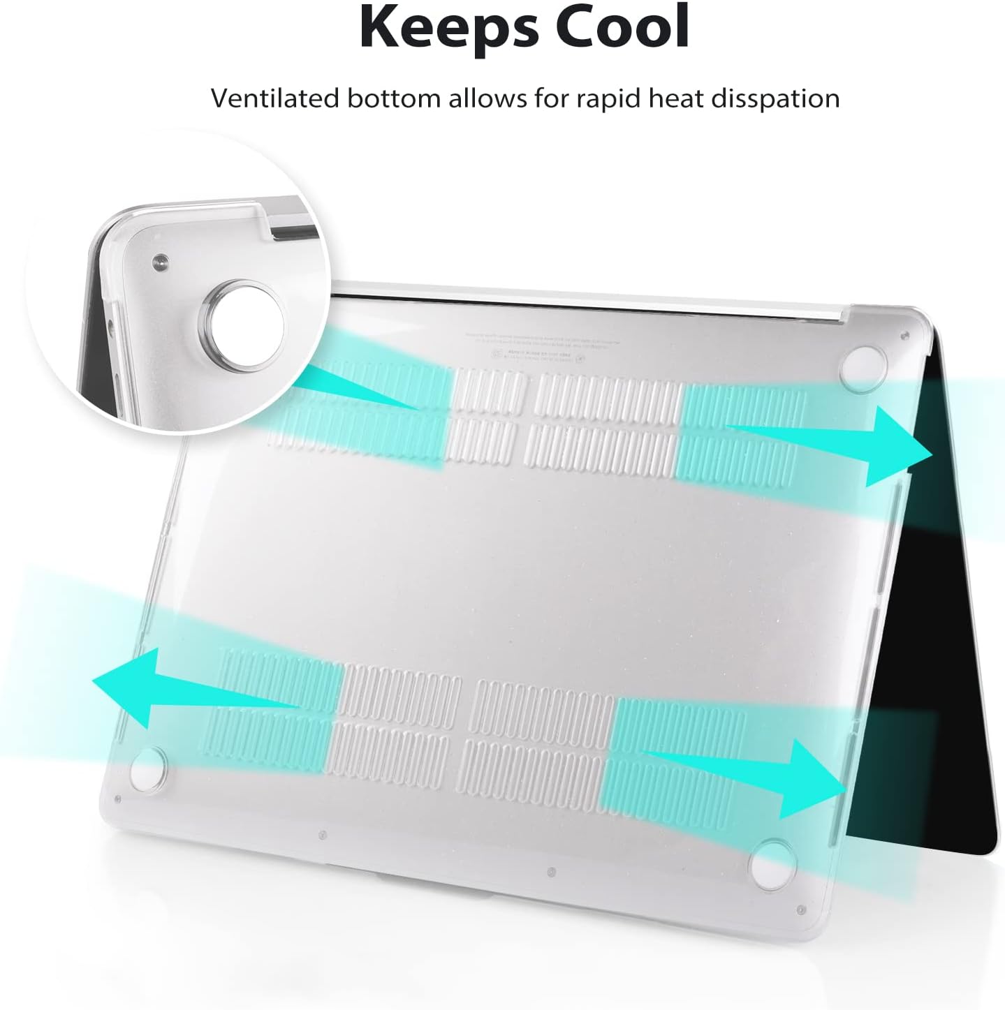 iCasso for MacBook Air 13 inch Case 2025 2024-2022 Release M4 A3240 M3 A3113 A2681 M2 with Liquid Retina Display, Hard Plastic Shell for Mac Air 13.6, Keyboard Cover&Screen Protector, Rainbow Molandi